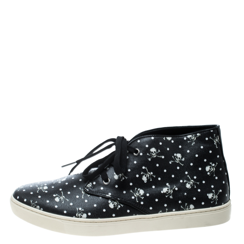 Dolce & Gabbana Black Skull and Cross Bone Print Canvas High Top Sneakers Size
Dolce & Gabbana Black Skull and Cross Bone Print Canvas High Top Sneakers Size