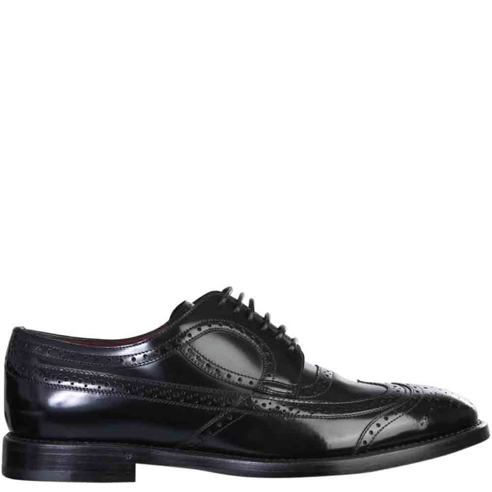 Dolce & Gabbana Black Derby Brogue Shoes A201 Size IT 42.5