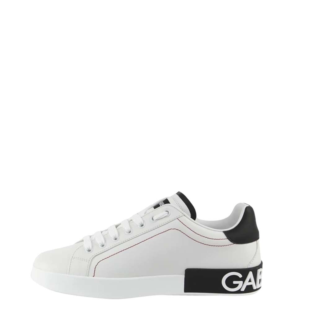 Dolce & Gabbana Black/White Portofino Sneakers Size EU 42