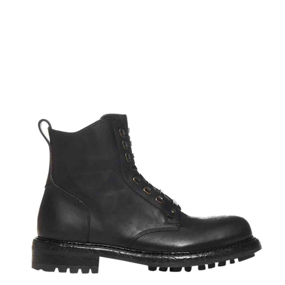 Dolce & Gabbana Black Leather Bernini Boots Size EU 43