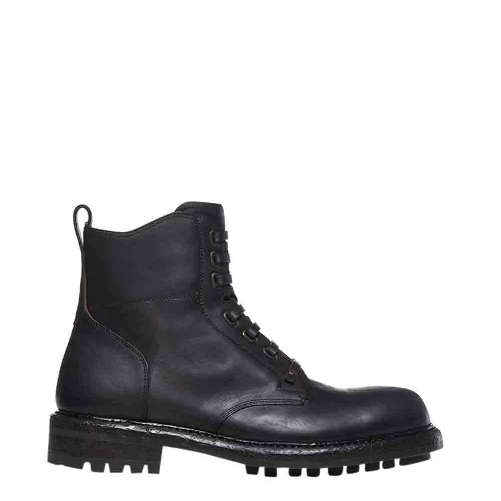Dolce & Gabbana Black Leather Bernini Boots Size EU 42
