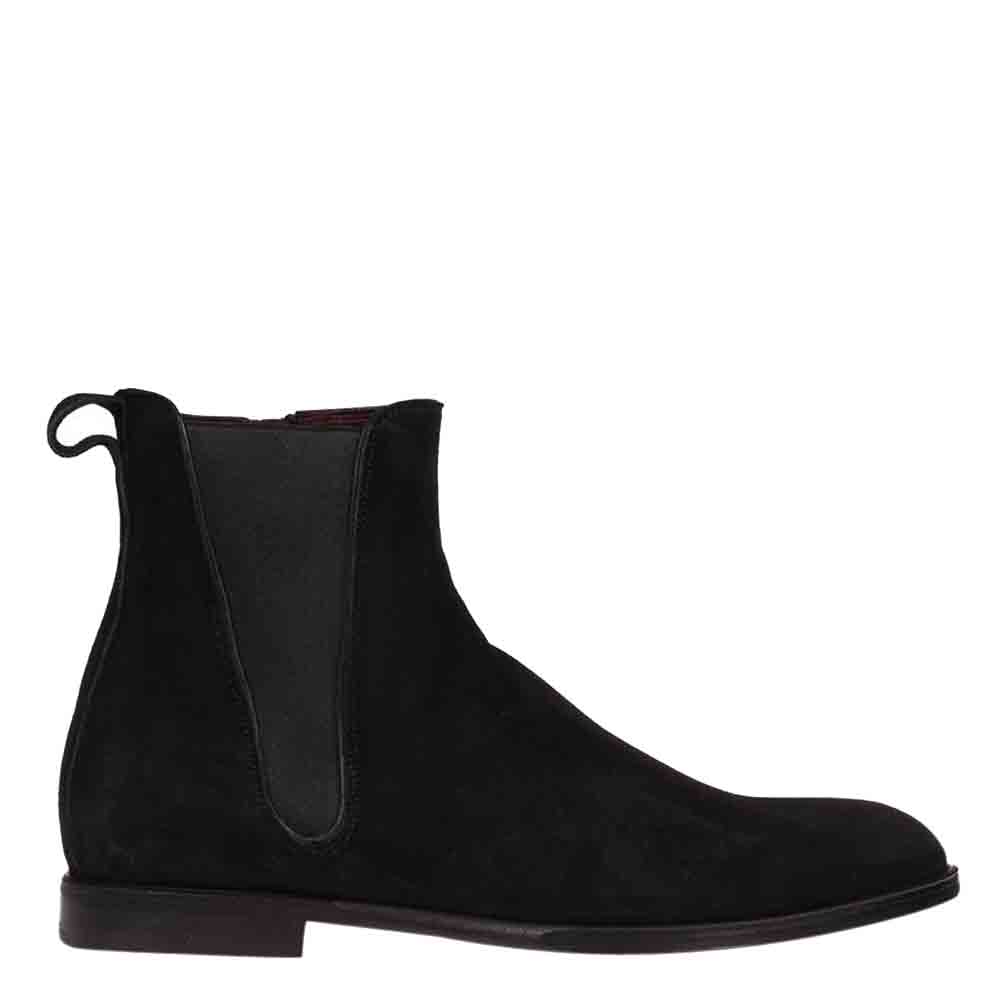 Dolce & Gabbana Black Suede Chelsea Boots Size EU 40