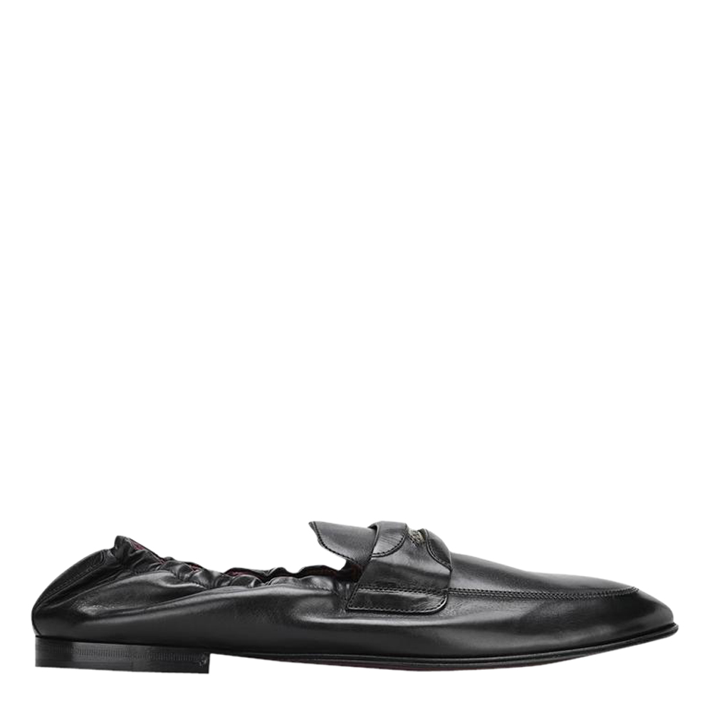 Dolce & Gabbana Black Leather Loafers Size EU 41
