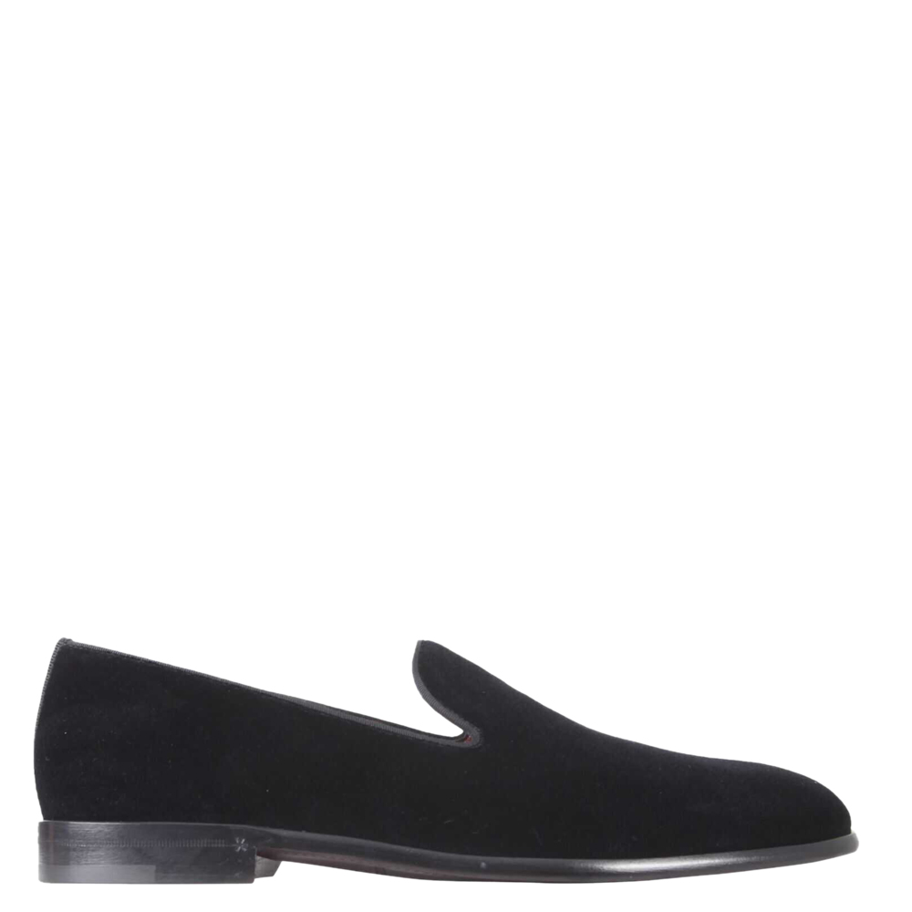 Dolce & Gabbana Black Velvet Slippers Size IT 39