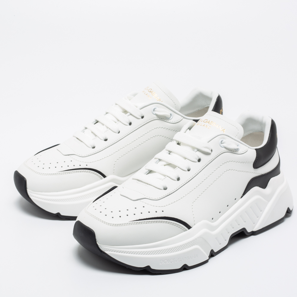 Dolce & Gabbana White/Black Leather Daymaster Low Top Sneakers Size
Dolce & Gabbana White/Black Leather Daymaster Low Top Sneakers Size