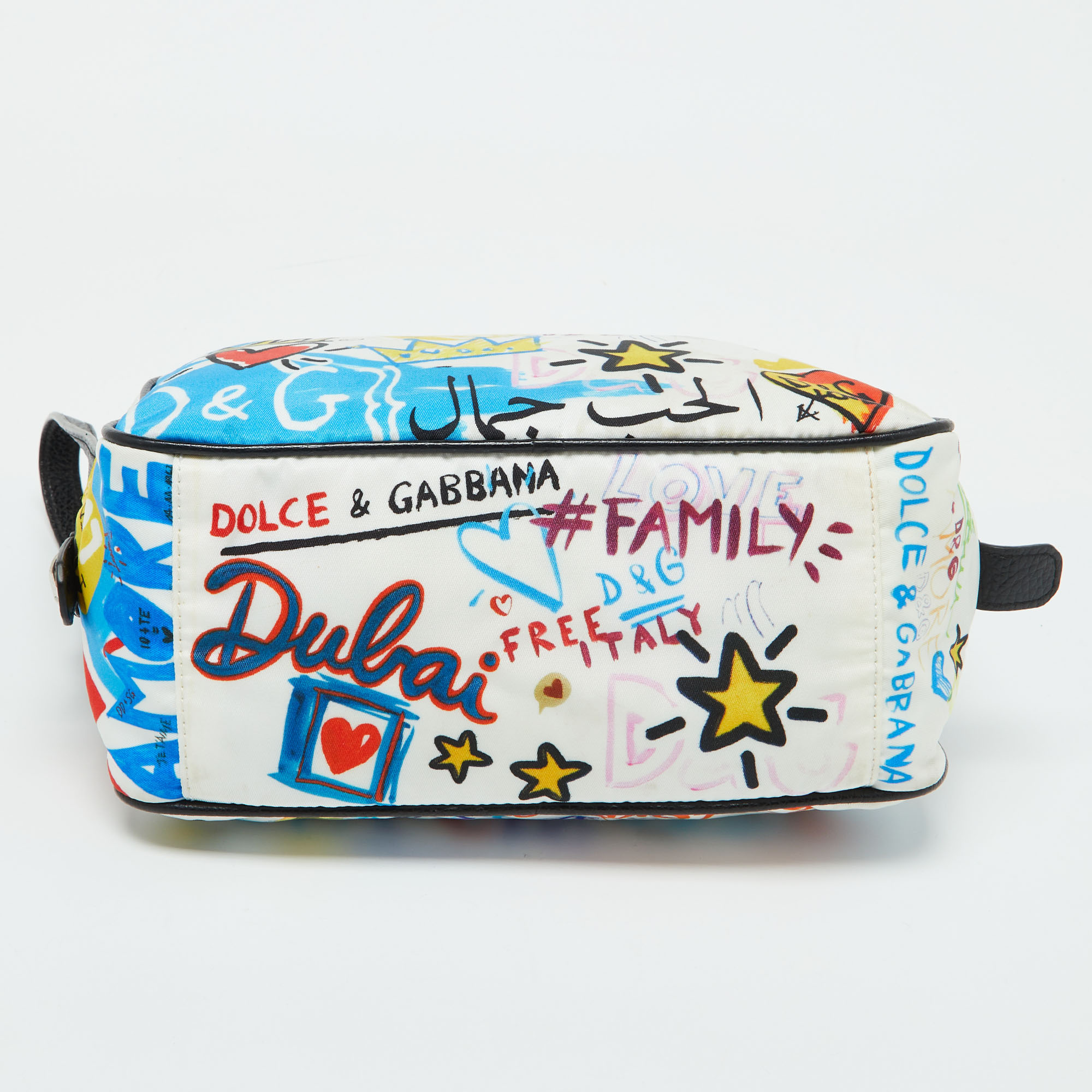 Dolce & Gabbana Multicolor Graffiti Printed Nylon Pouch