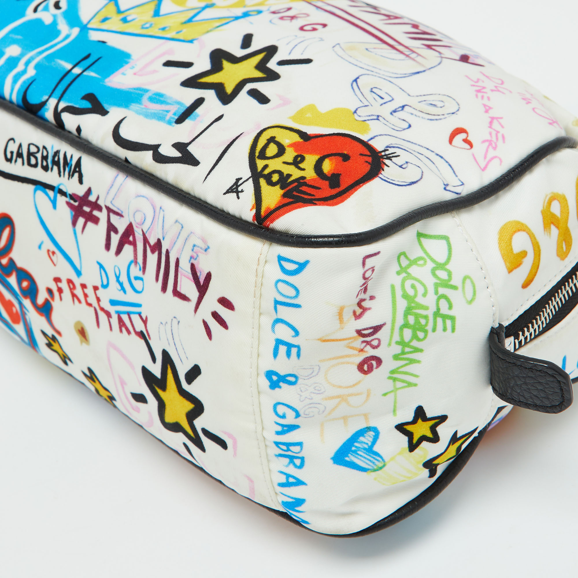 Dolce & Gabbana Multicolor Graffiti Printed Nylon Pouch