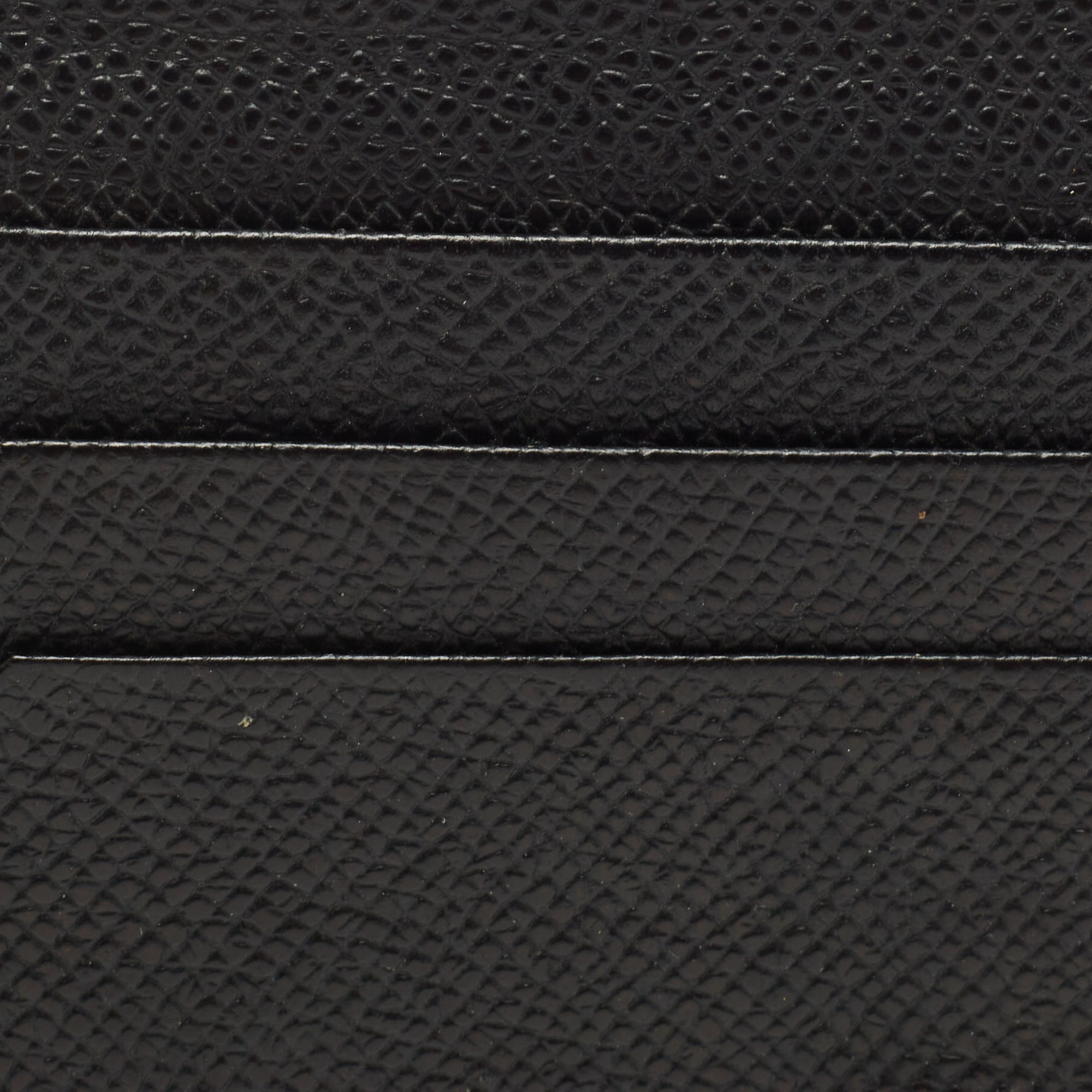 Dolce And Gabbana Black Leather 6CC Card Holder