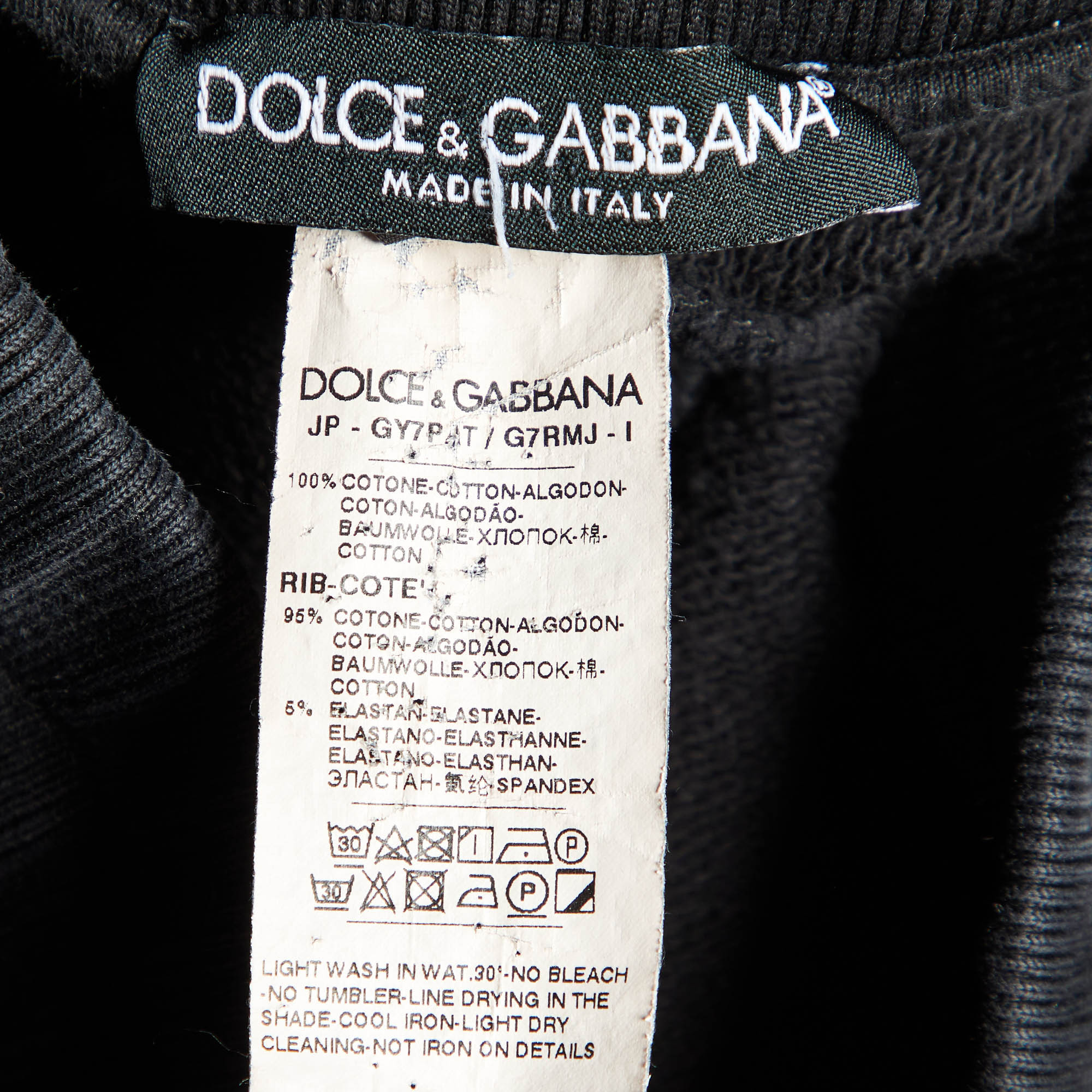 Dolce & Gabbana Black Cotton Jogger Pants XS