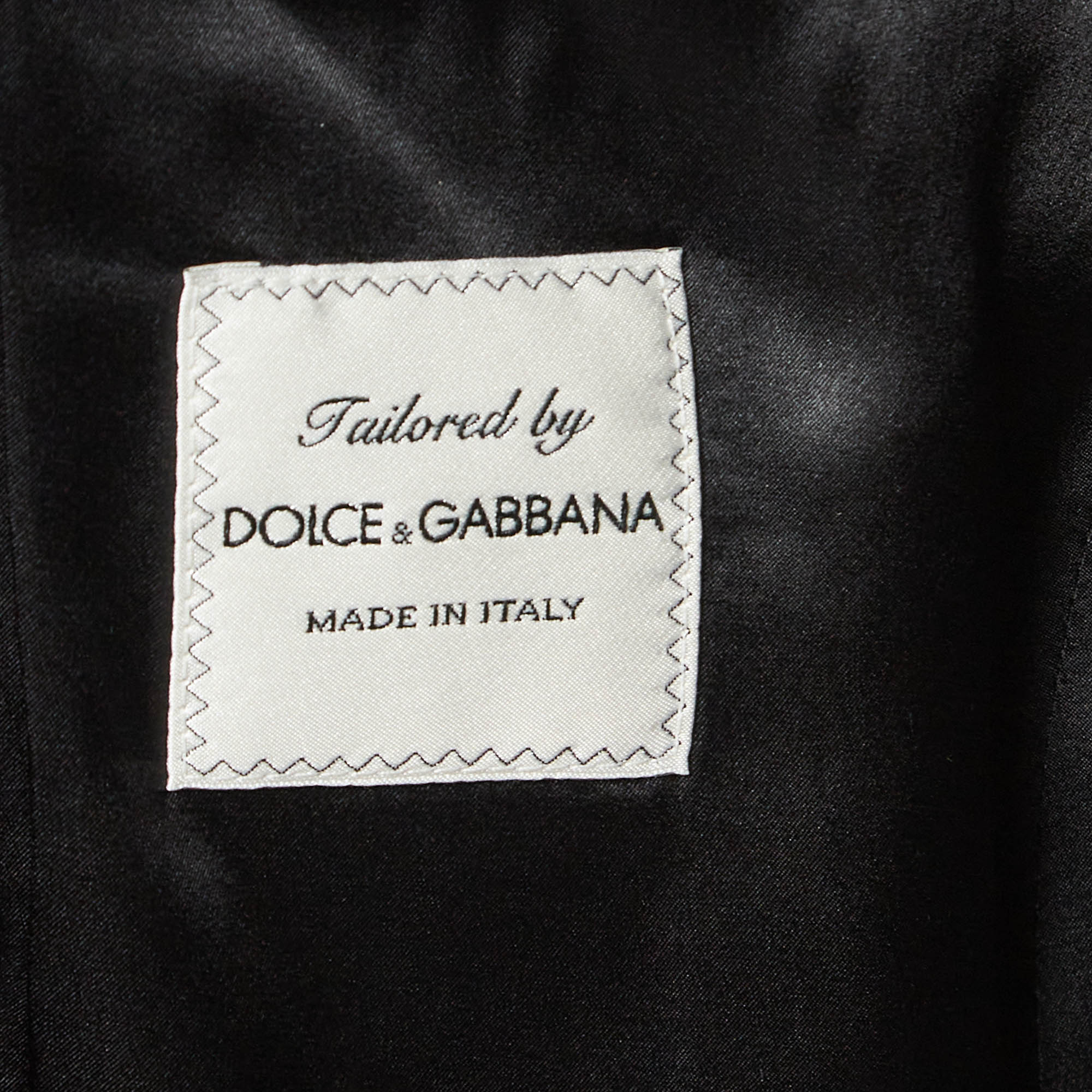 Dolce & Gabbana Burgundy Textured Jacquard Tuxedo Jacket M