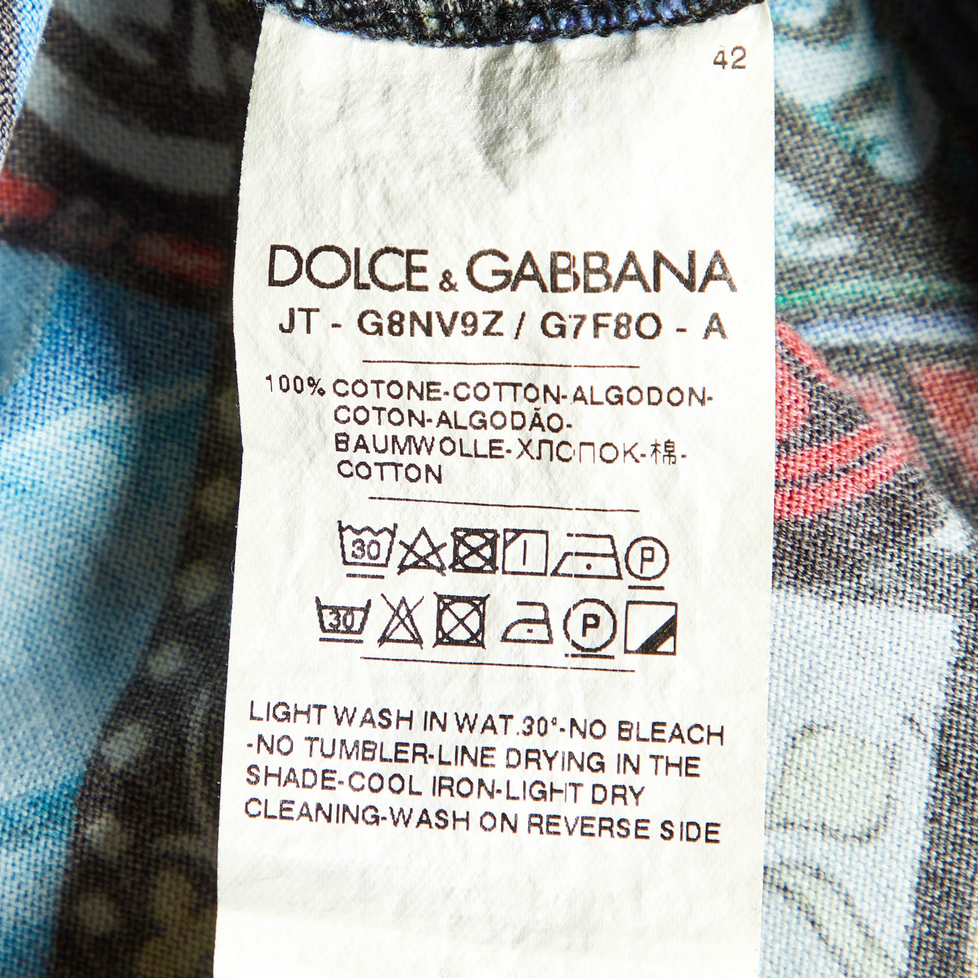 Dolce & Gabbana Multicolor Printed Cotton Knit T-Shirt L