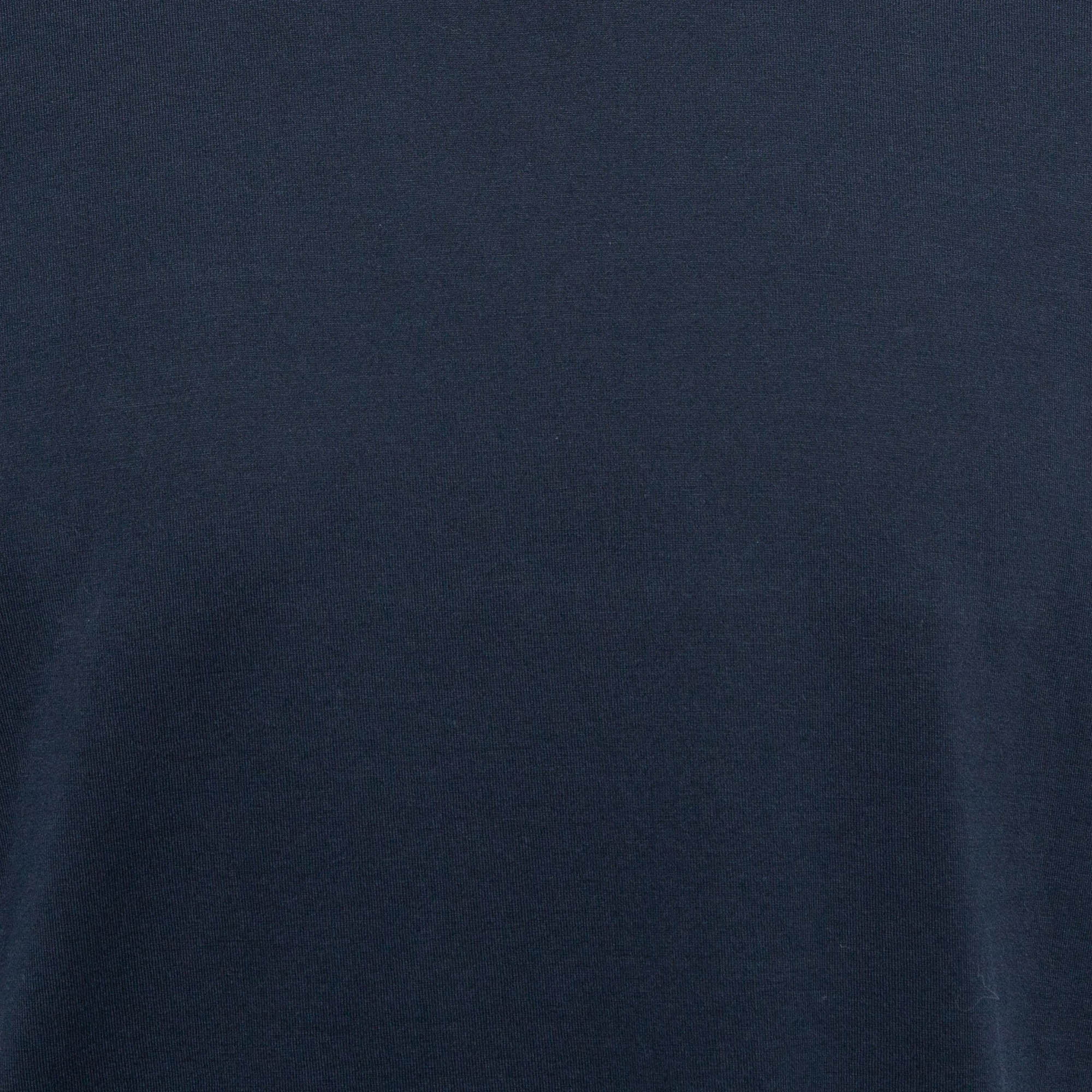 Dolce & Gabbana Navy Blue Cotton Jersey Crew Neck T-Shirt XXL