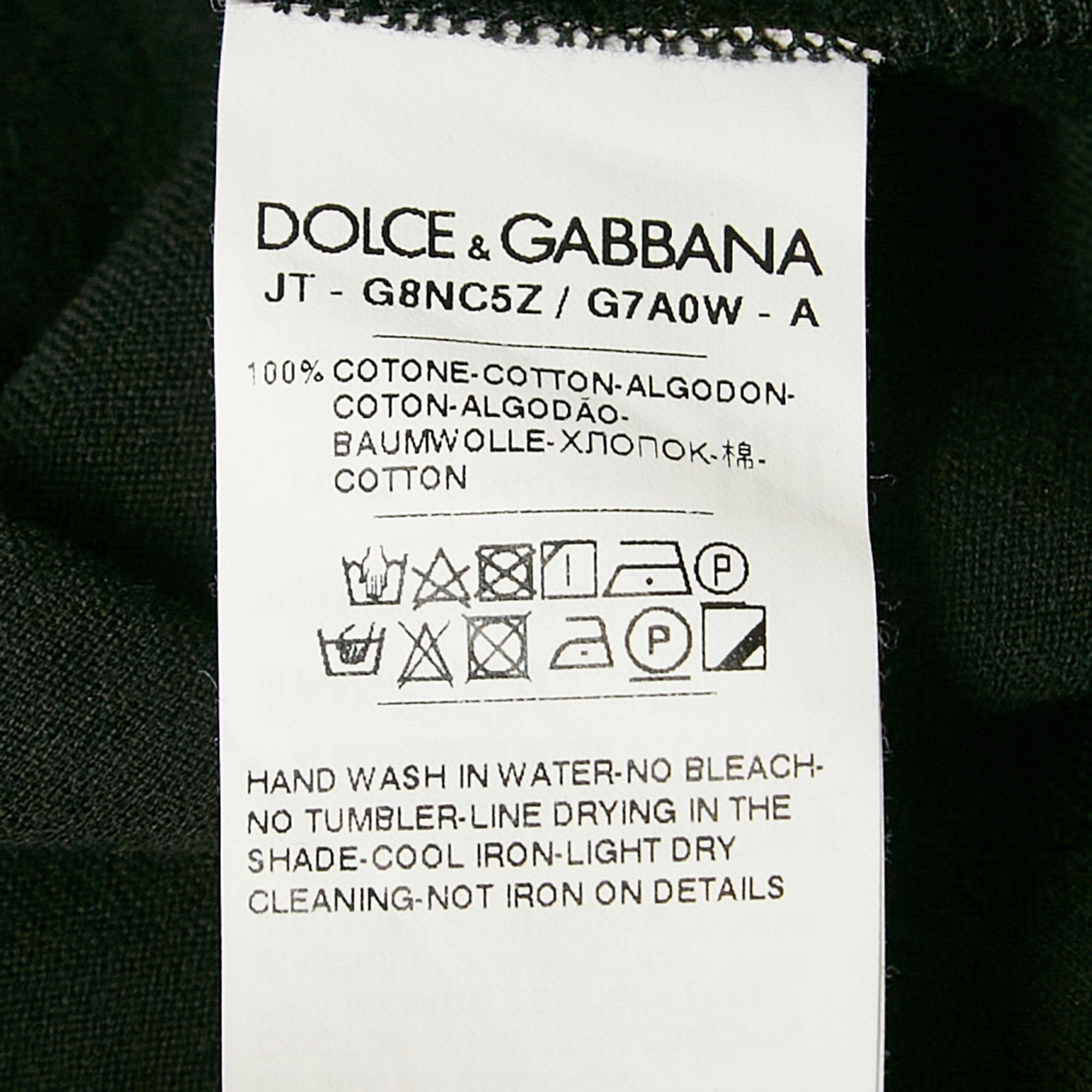 Dolce & Gabbana Black Logo Jewel Cotton Jersey T-Shirt XS