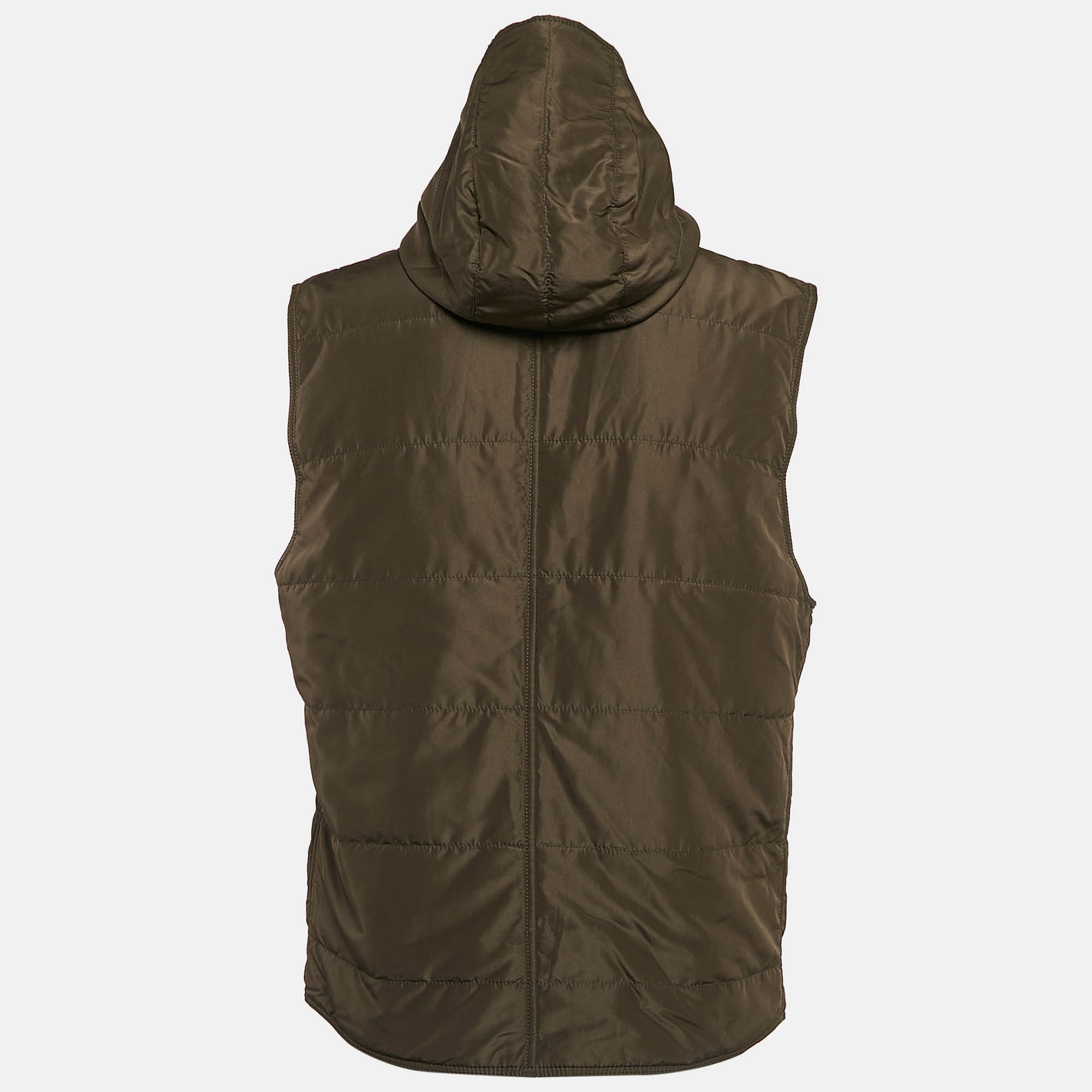 Dolce & Gabbana Green Synthetic Hooded Vest XXL