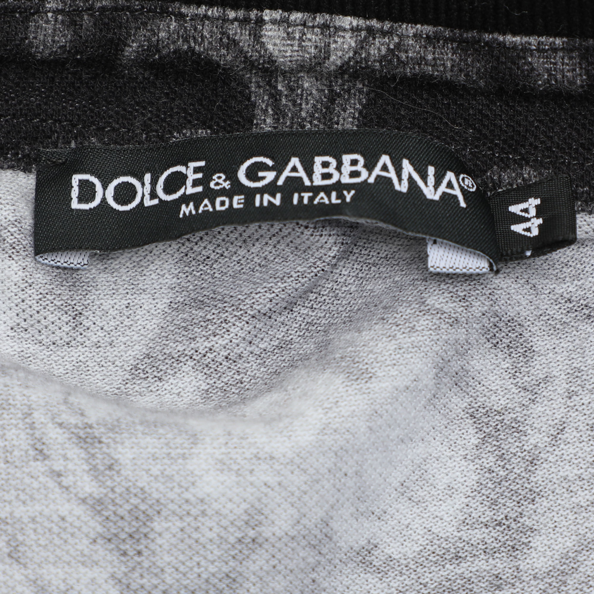 Dolce And Gabbana Black Floral Print Cotton Pique Polo T-Shirt XS