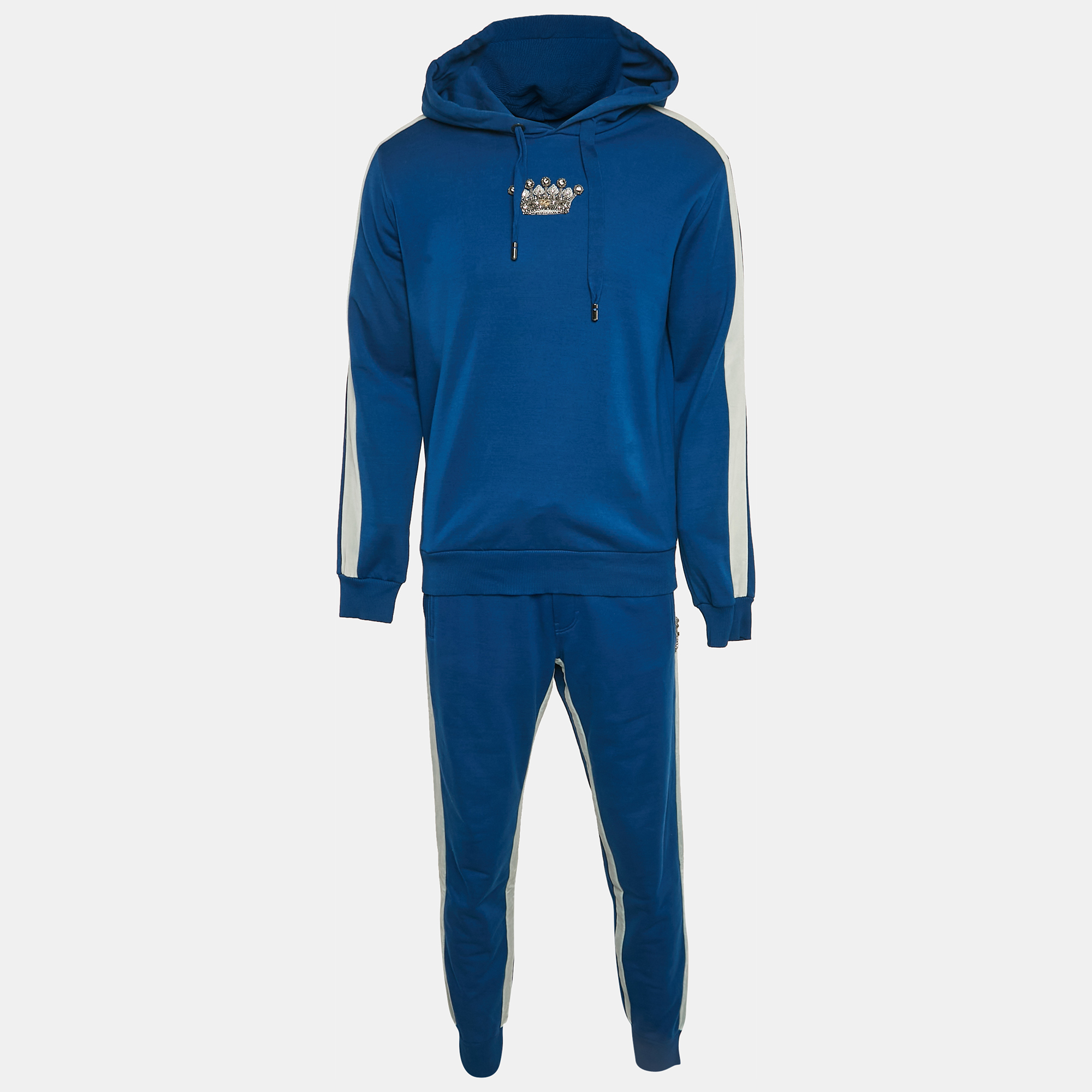 Dolce & Gabbana Blue Crown Embroidered Cotton Knit Tack Suit M
Dolce & Gabbana Blue Crown Embroidered Cotton Knit Tack Suit M