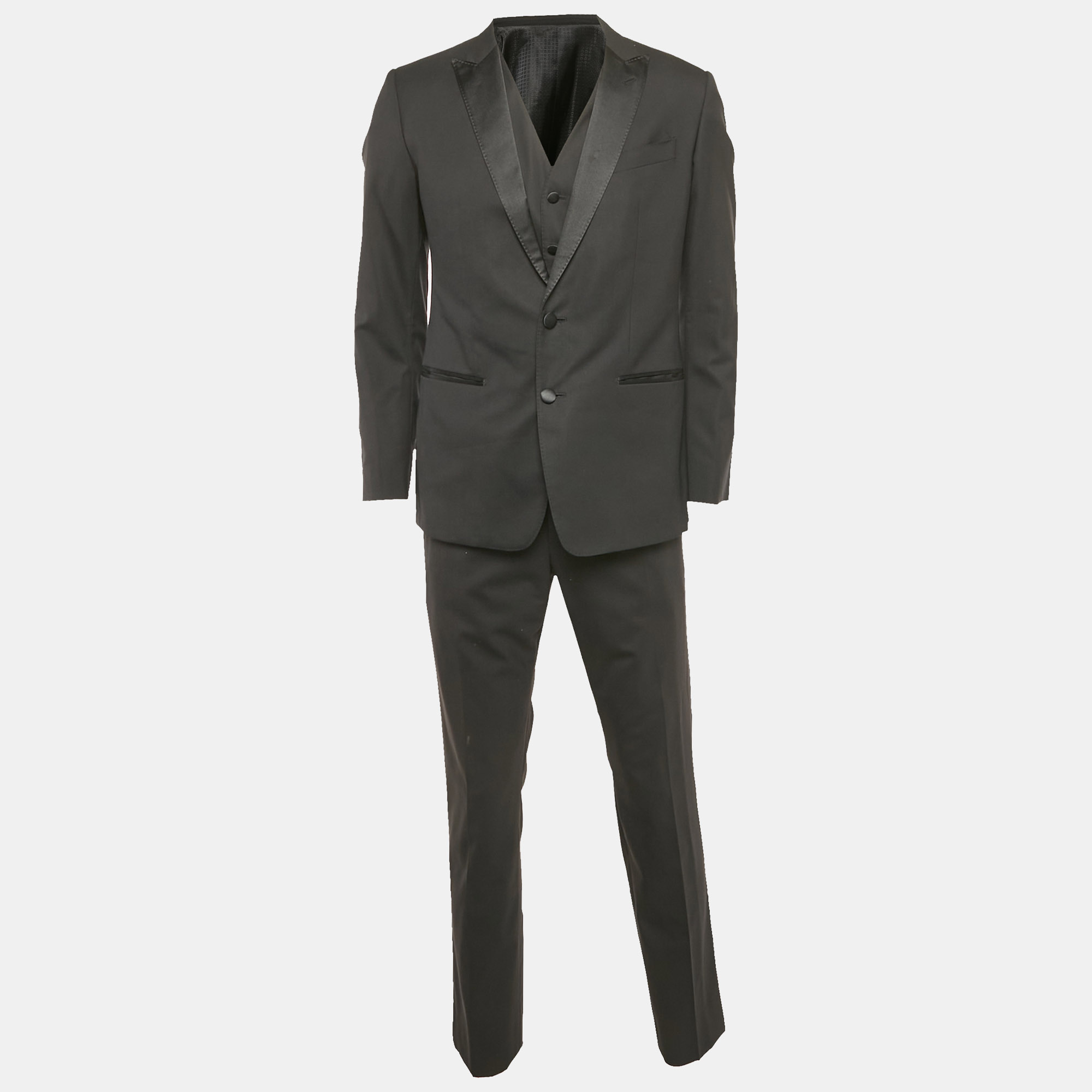 Dolce & Gabbana Black Wool Blend Tailored Martini 3pc Pants Suit M
Dolce & Gabbana Black Wool Blend Tailored Martini 3pc Pants Suit M
