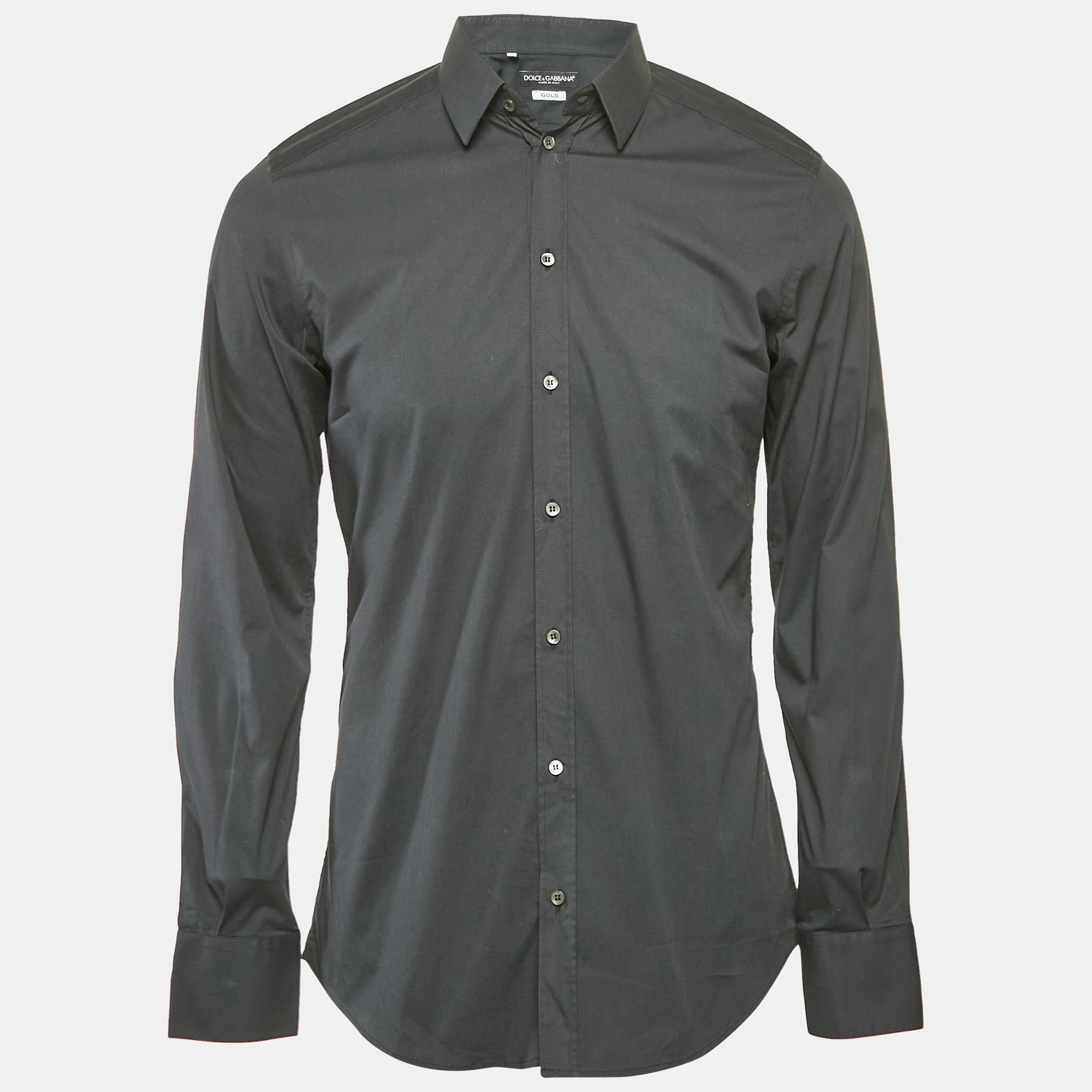 Dolce & Gabbana Midnight Blue Cotton Gold Fit Shirt M, Navy blue
Dolce & Gabbana Midnight Blue Cotton Gold Fit Shirt M, Navy blue