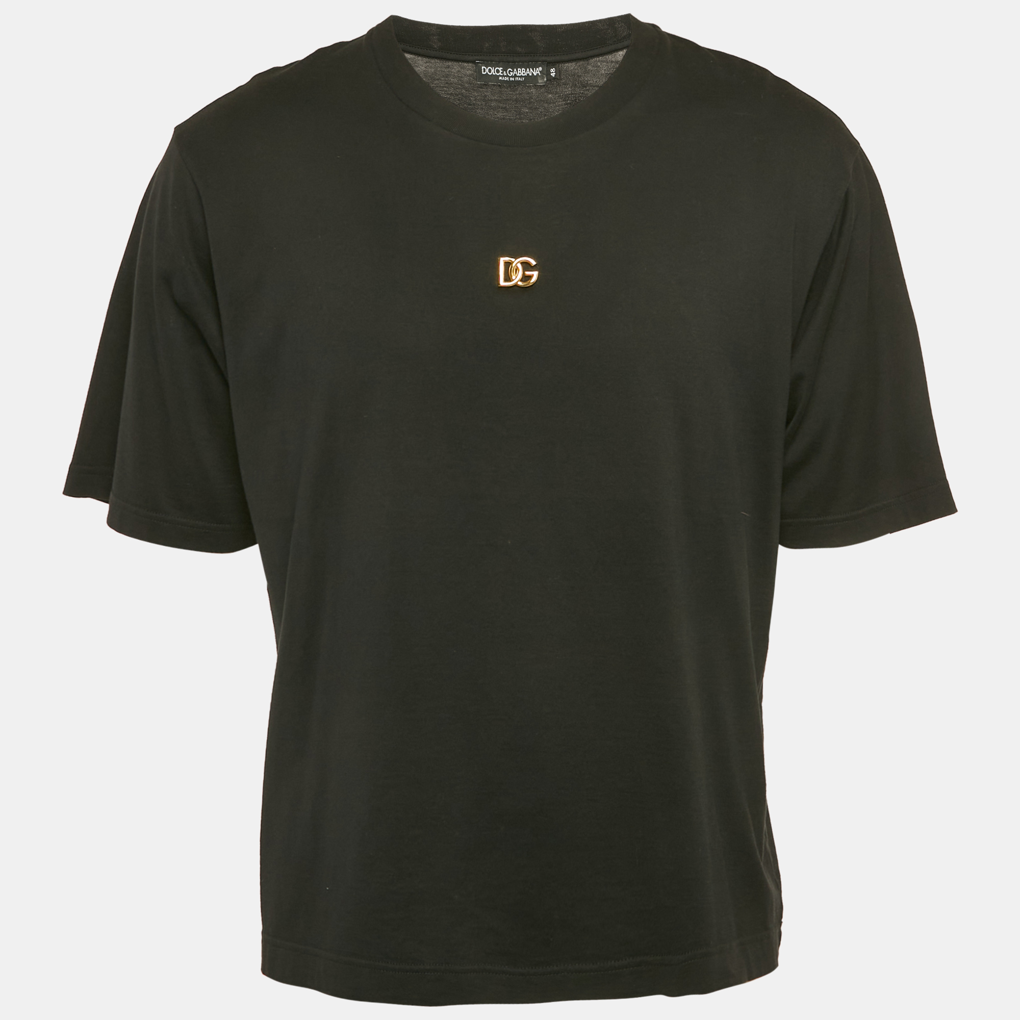 Dolce & Gabbana Black Logo Metal Detail Cotton Oversized T-Shirt M
Dolce & Gabbana Black Logo Metal Detail Cotton Oversized T-Shirt M