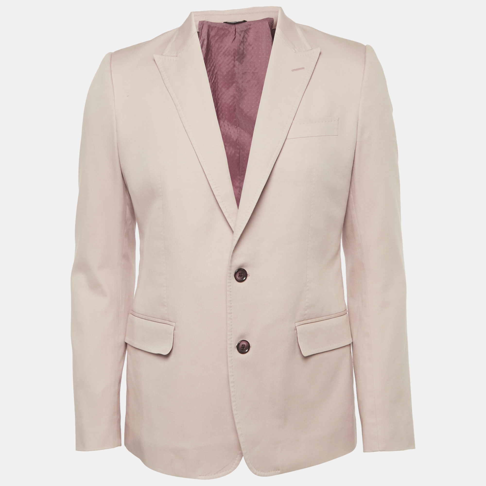 Dolce & Gabbana Pink Gabardine Tailored Blazer L - Dolce & Gabbana - Modalova