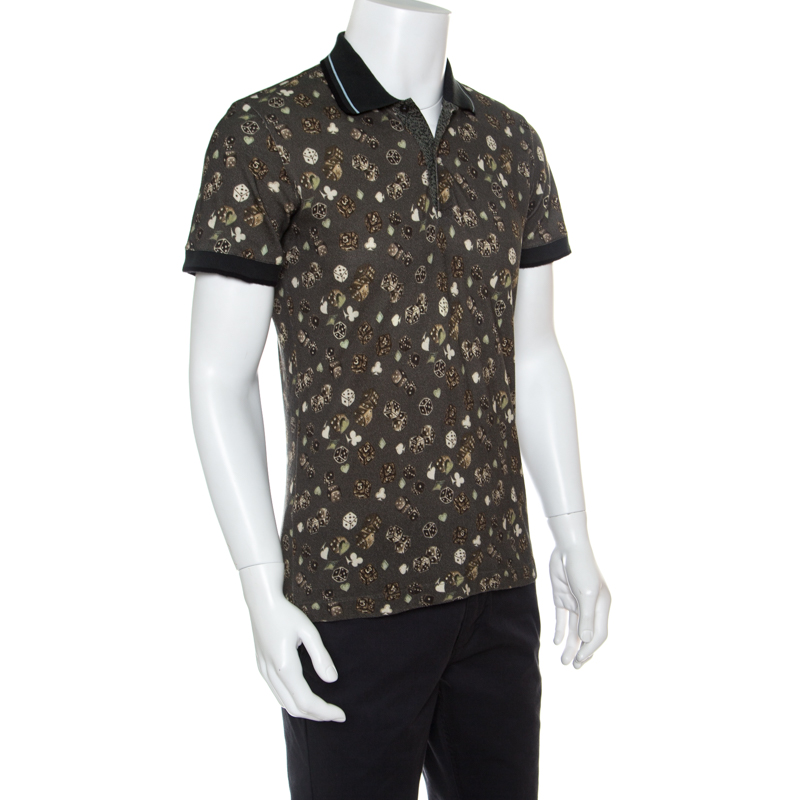 

Dolce and Gabbana Green Dice Printed Polo T-Shirt