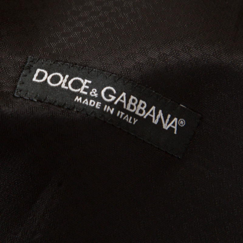 Dolce & Gabbana Black Wool And Silk Tailored Waistcoat M