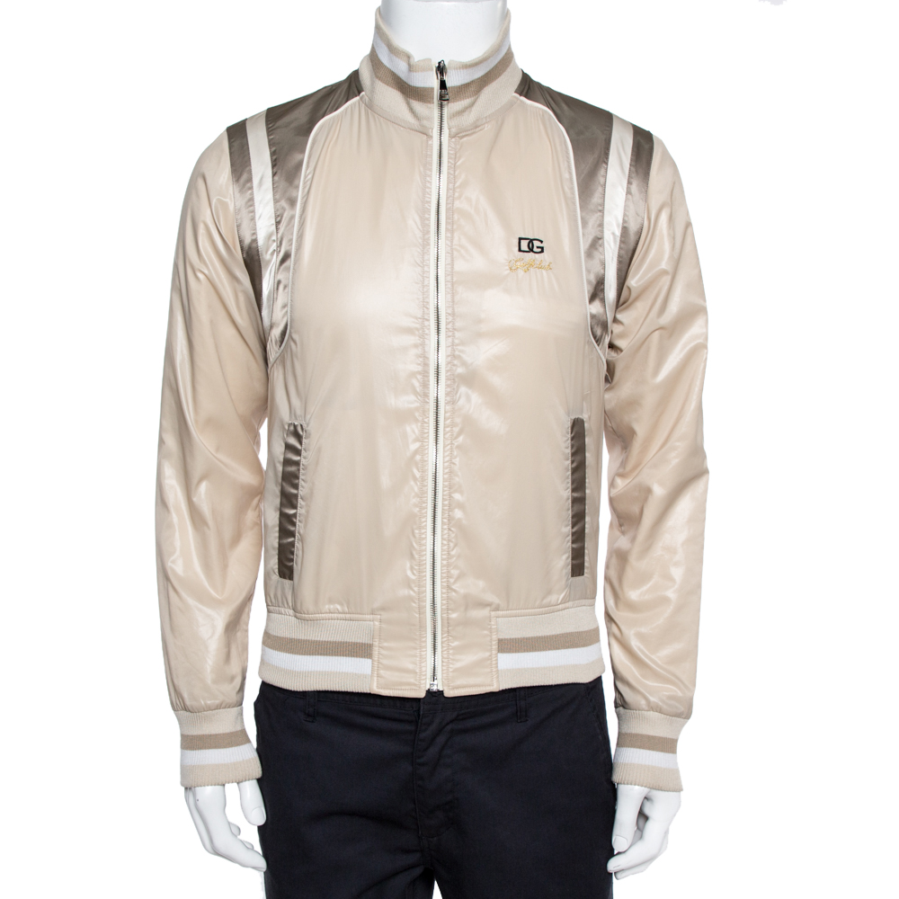 Image of Dolce & Gabbana Cream Bomber Jacket XS