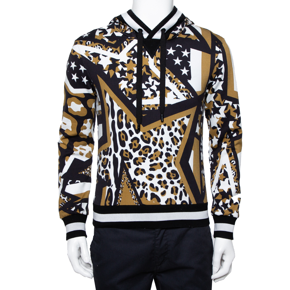 Dolce & Gabbana Multicolor Multiprinted Cotton Hoodie XS