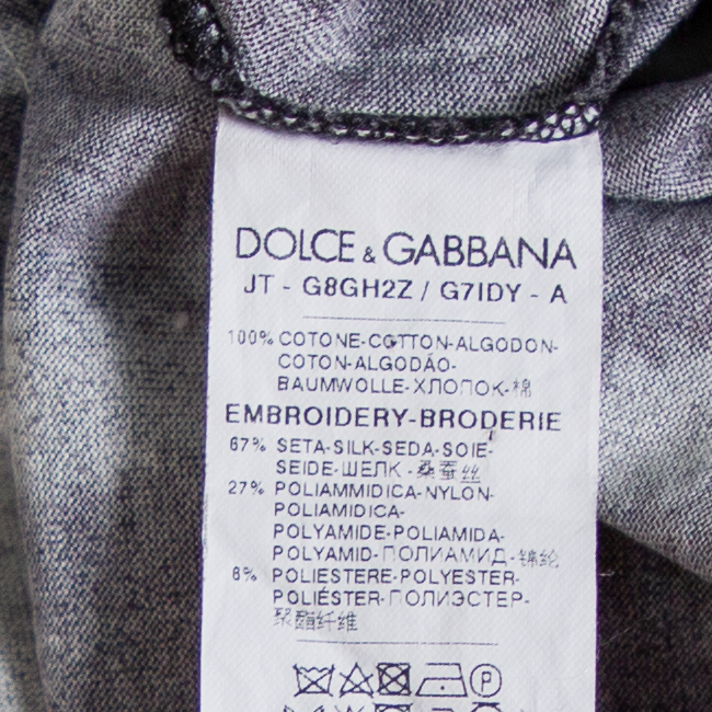 Dolce & Gabbana Black Cotton James Dean Printed Crewneck T-Shirt XS