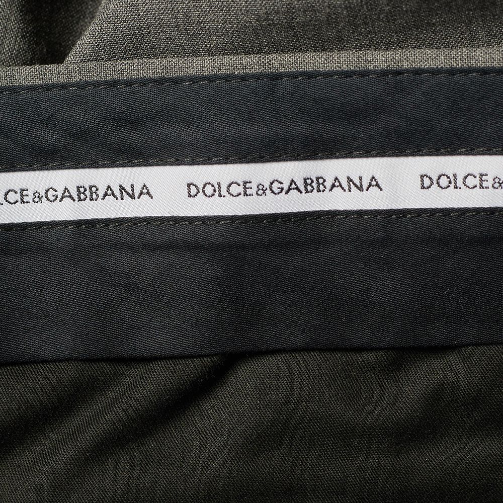 Dolce & Gabbana Grey Wool Classic Trouser XL