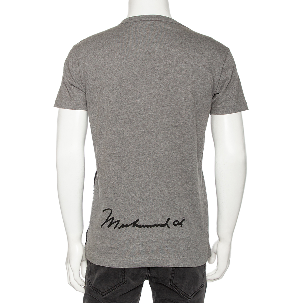 Dolce&Gabbana Grey Pugilato Muhammed Ali Print Short Sleeve T-Shirt XS