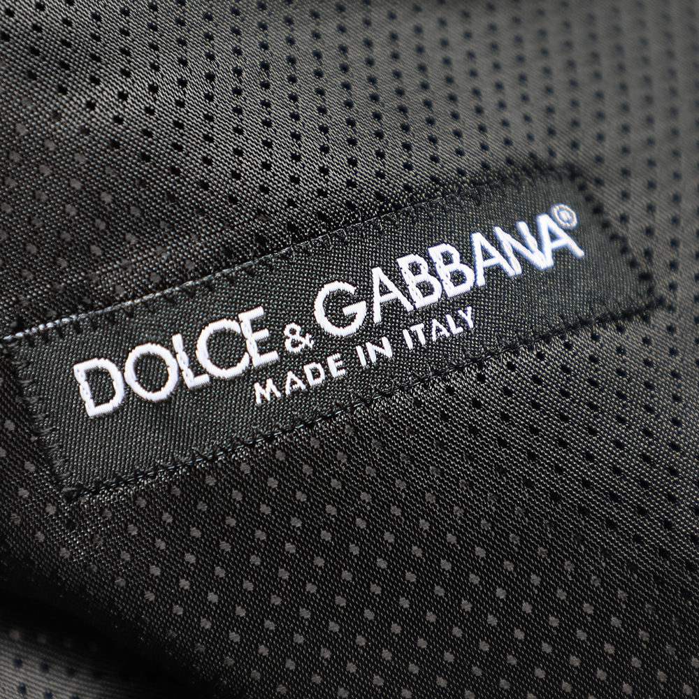 Dolce & Gabbana Black Striped Wool Button Front Vest M