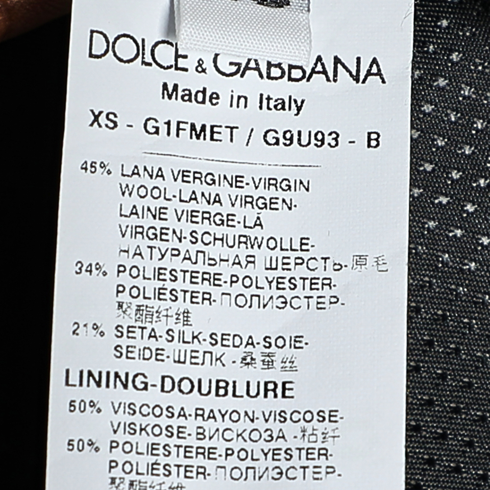 Dolce & Gabbana Black Striped Wool Satin Trim Vest M