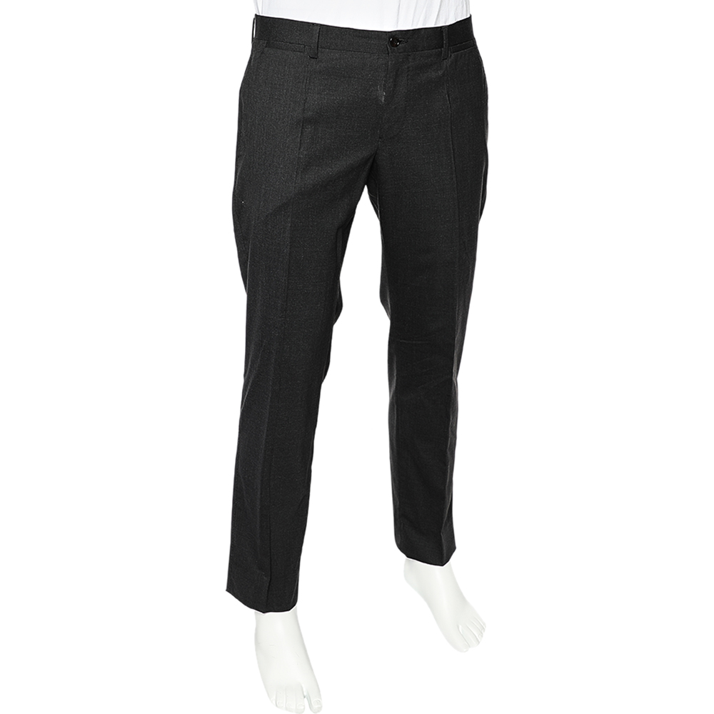 Dolce & Gabbana Charcoal Grey Wool Formal Pants
Dolce & Gabbana Charcoal Grey Wool Formal Pants