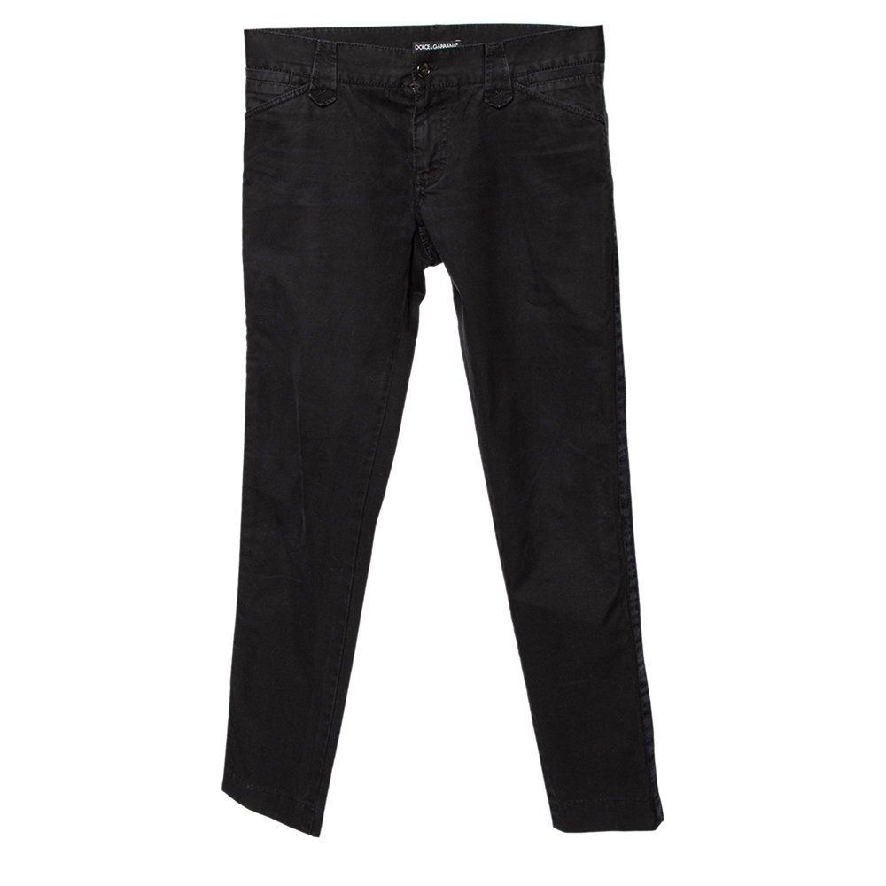 Dolce & Gabbana 14 Black Denim Straight Leg Jeans S