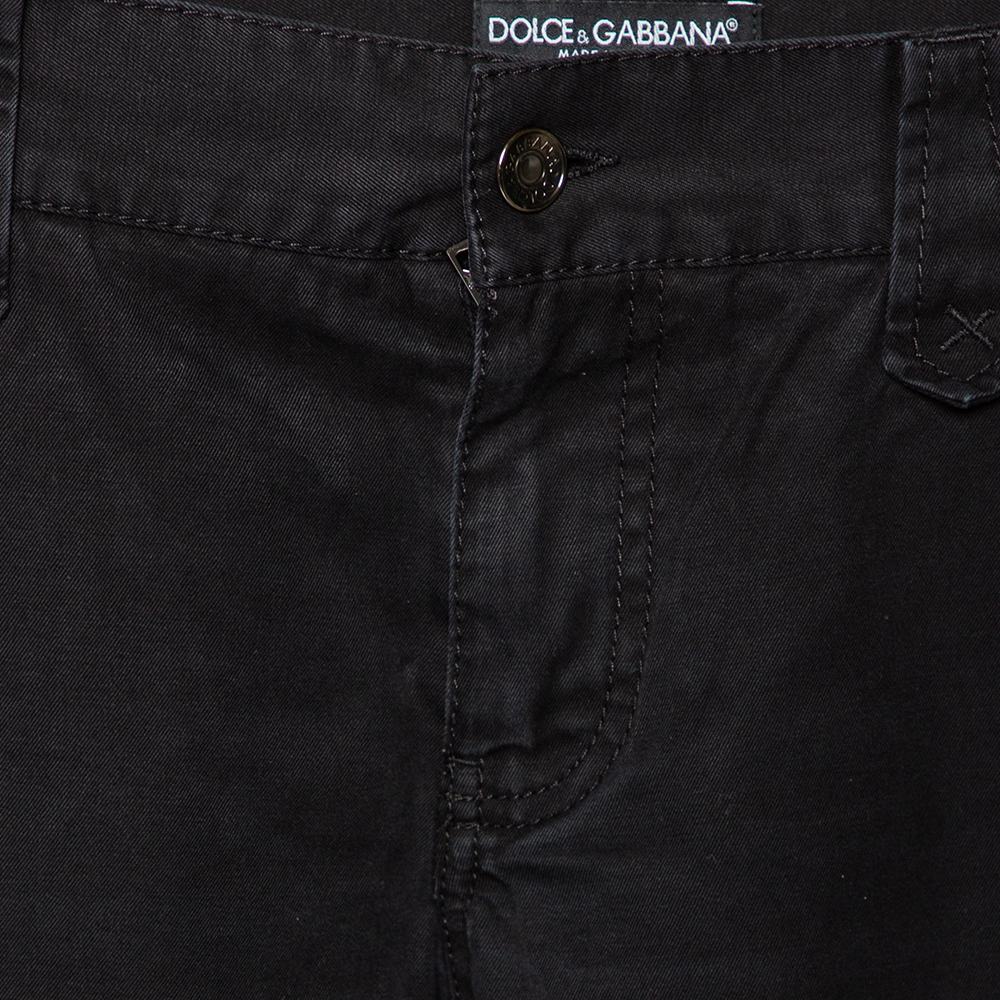 Dolce & Gabbana 14 Black Denim Straight Leg Jeans S