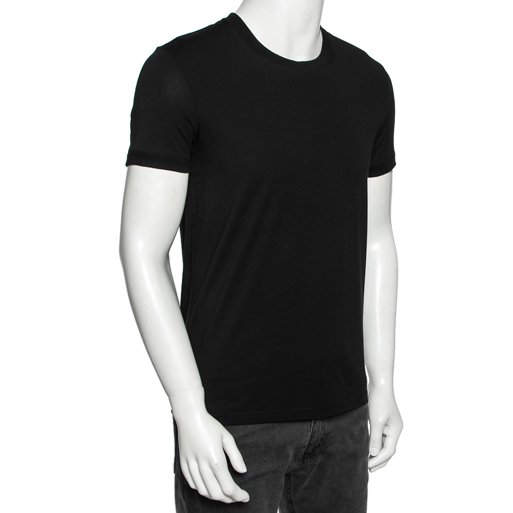 Dolce & Gabbana Black Cotton Crew Neck Short Sleeve T-Shirt S