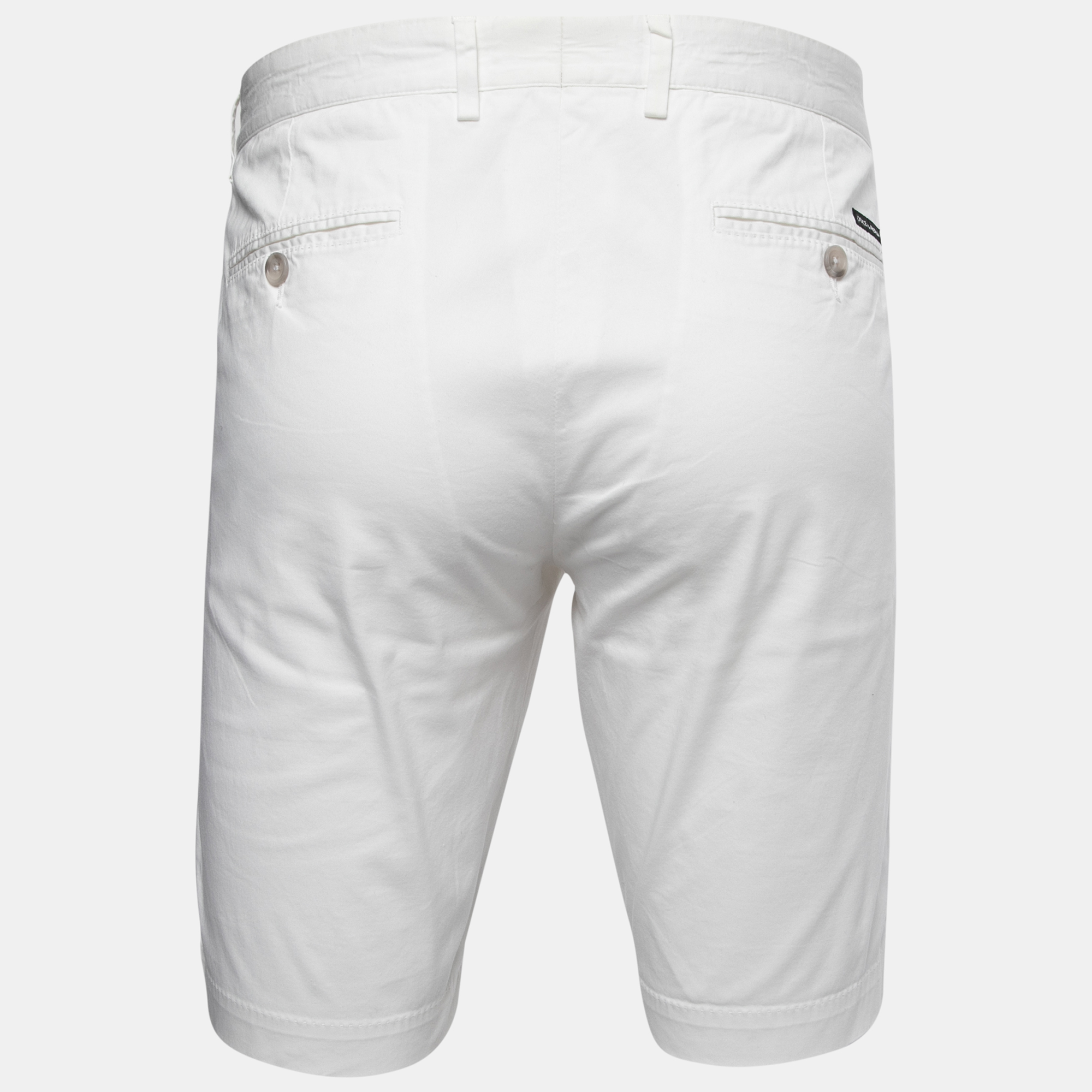 

Dolce & Gabbana White Cotton Bermuda Shorts