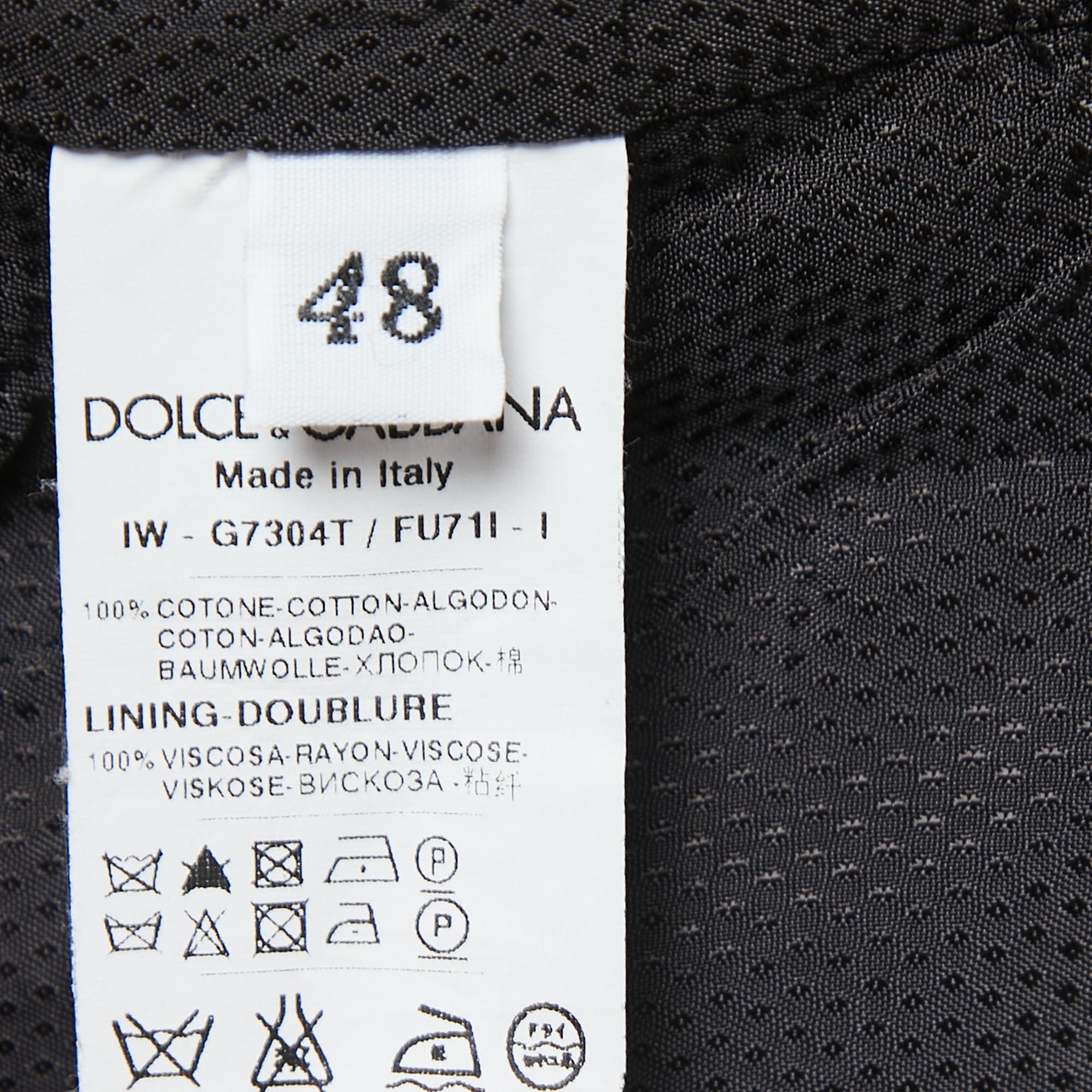 Dolce & Gabbana Grey/Black Cotton Waistcoat M