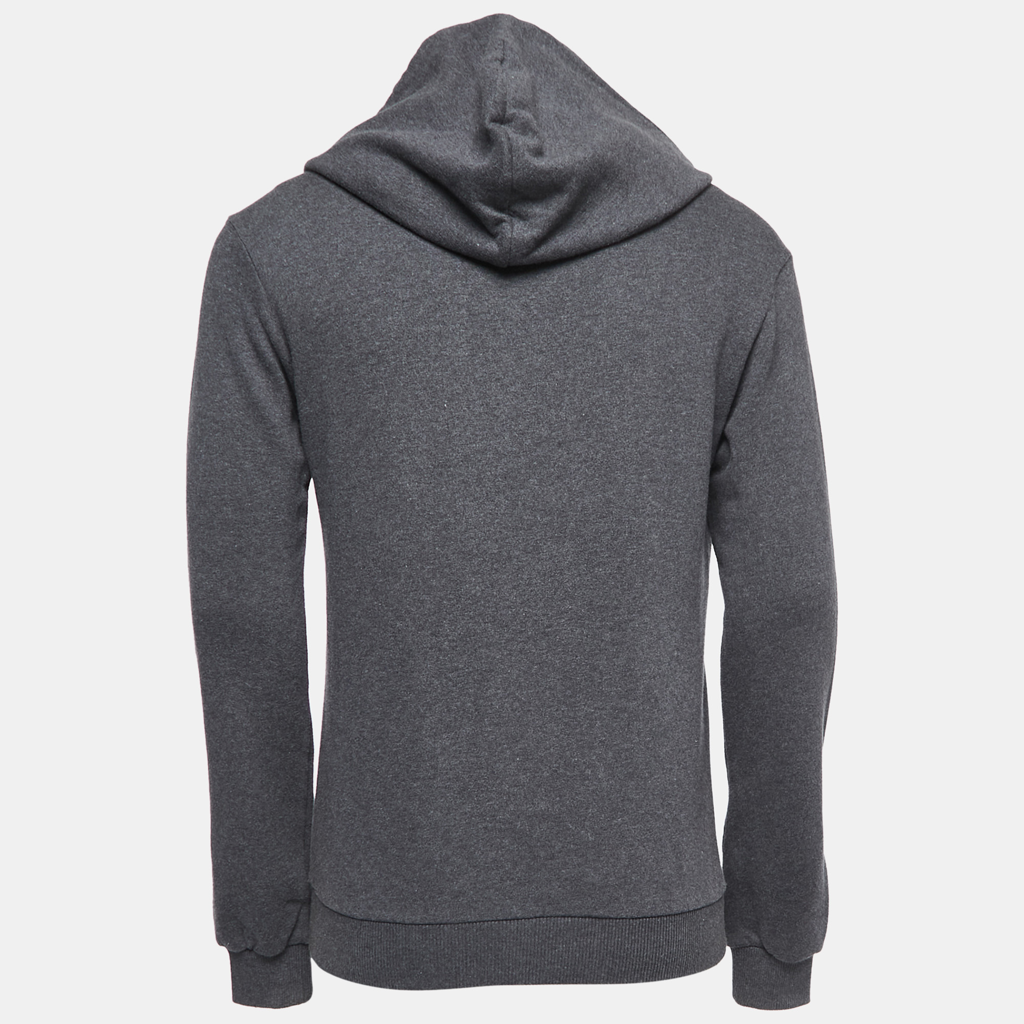 Dolce & Gabbana Grey Cowboy Patch Cotton Hoodie XS