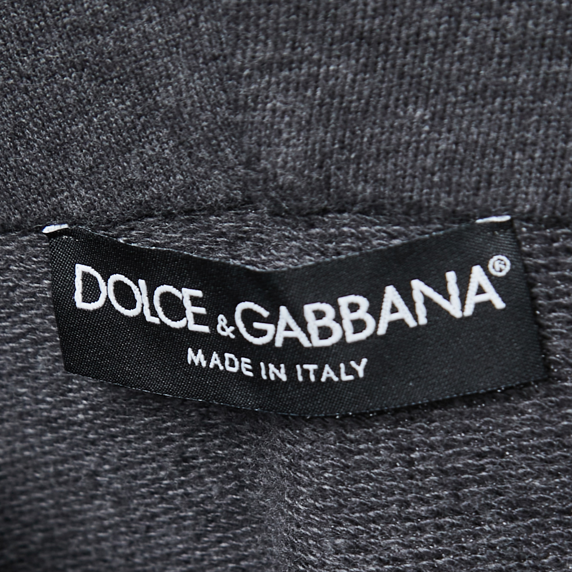 Dolce & Gabbana Grey Cowboy Patch Cotton Hoodie XS