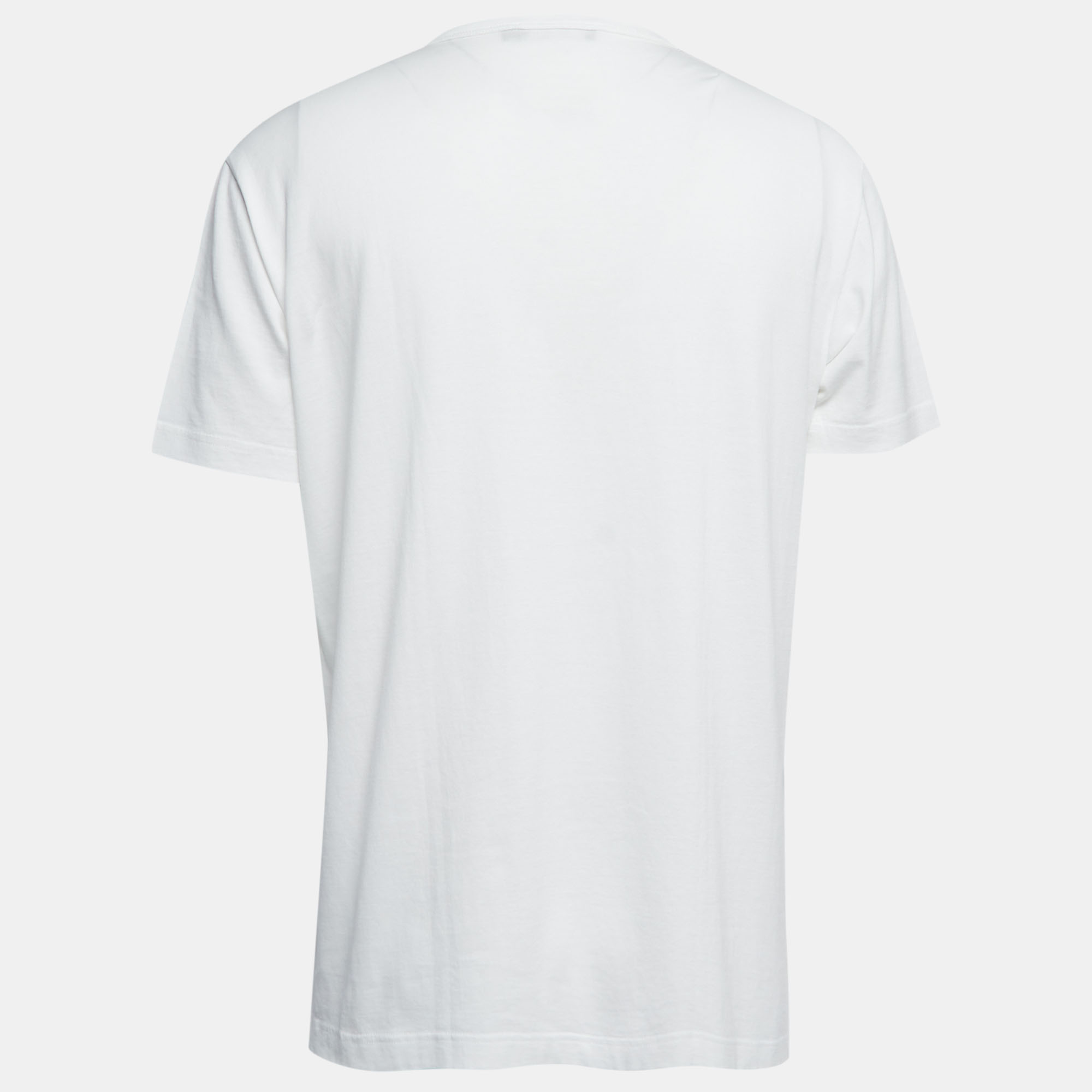 Dolce & Gabbana White Logo Embroidered Cotton Crew Neck Half Sleeve T-Shirt
Dolce & Gabbana White Logo Embroidered Cotton Crew Neck Half Sleeve T-Shirt
