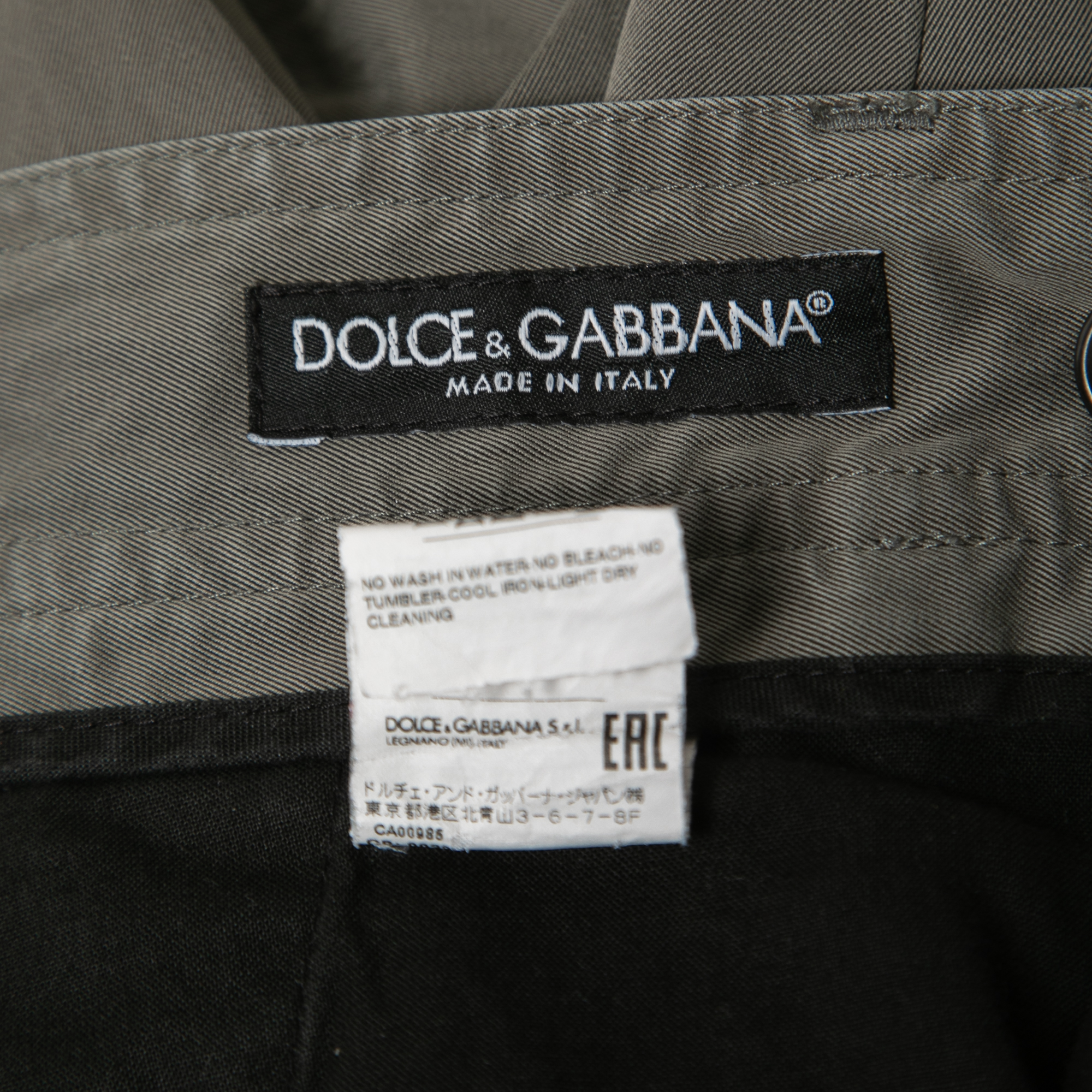Dolce & Gabbana Grey Cotton Cargo Pants L