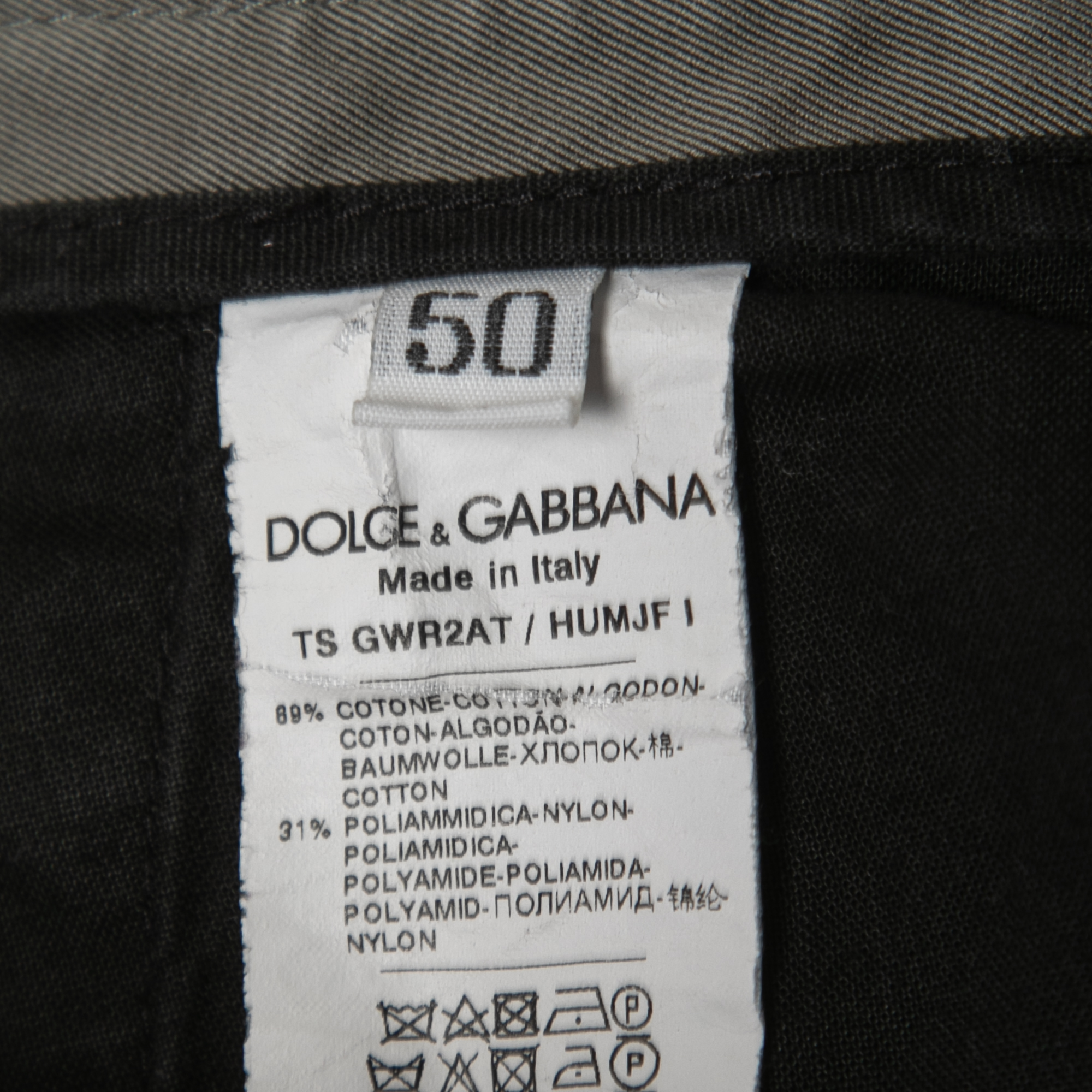 Dolce & Gabbana Grey Cotton Cargo Pants L