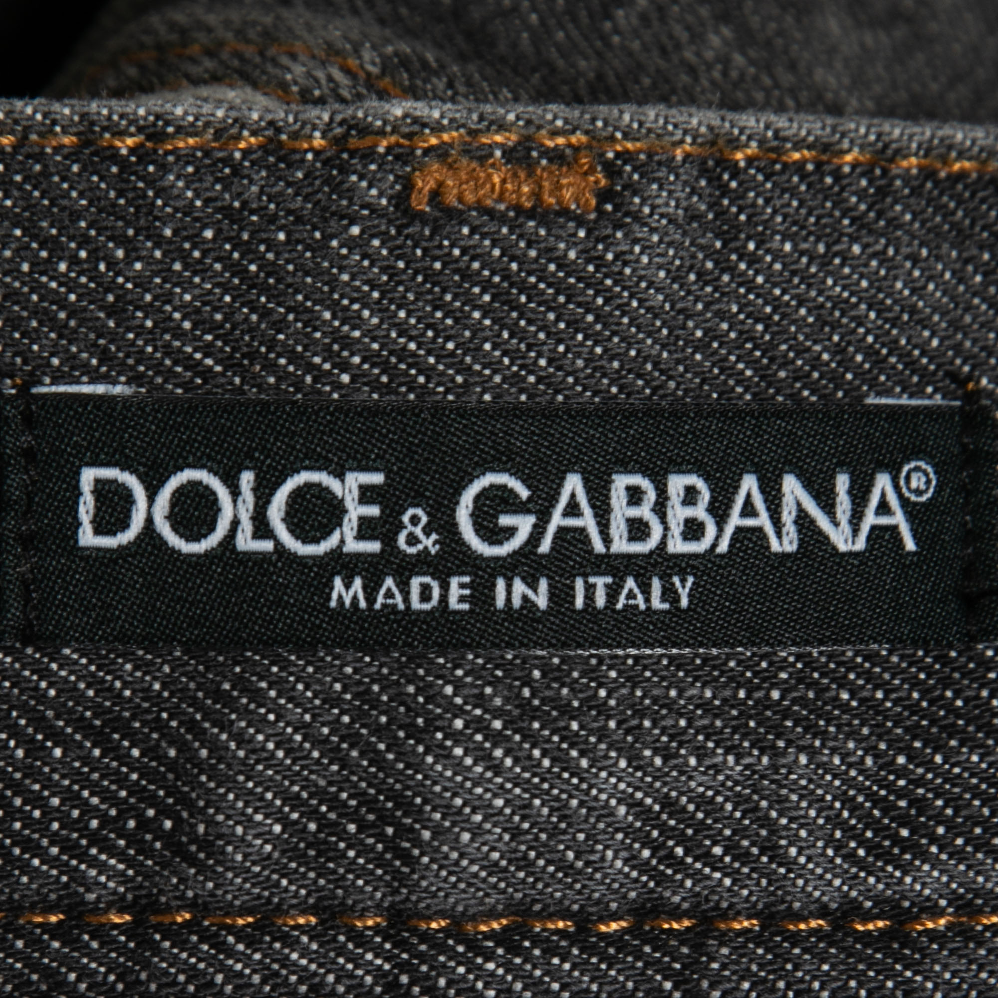 Dolce & Gabbana Grey Washed & Distressed Denim Jeans L Waist 32