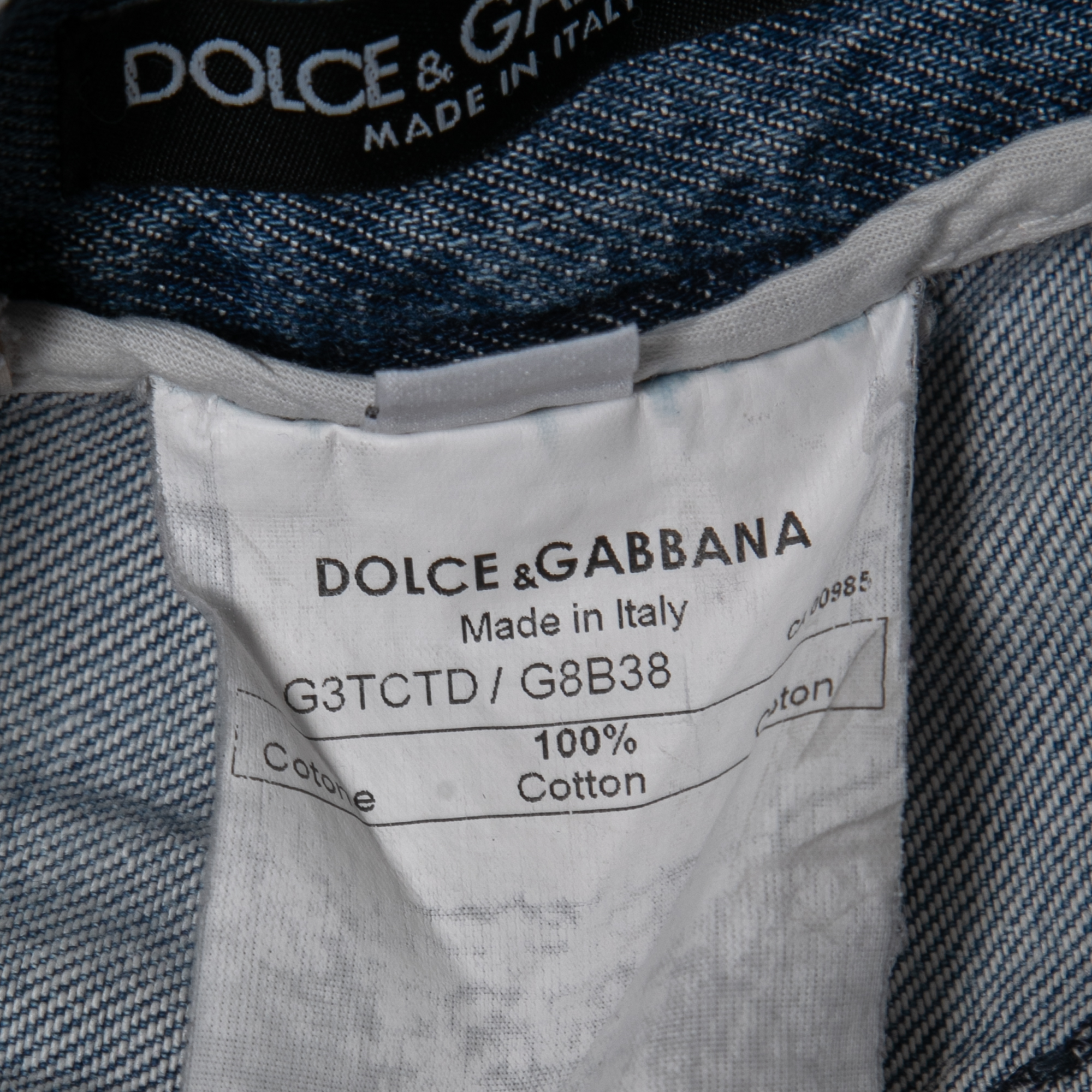 Dolce & Gabbana Blue Washed Denim 14 Jeans L Waist 34