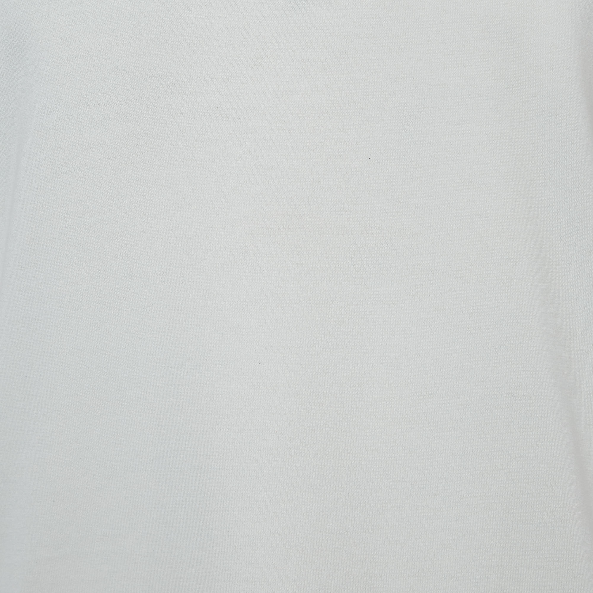 Dolce & Gabbana White Cotton V-Neck T-Shirt M