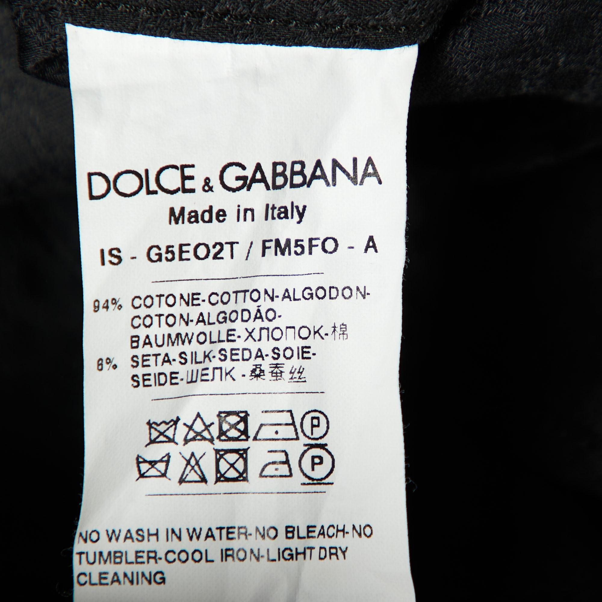 Dolce & Gabbana Black Cotton Ruffle Detail Gold Fit Button Front Shirt M