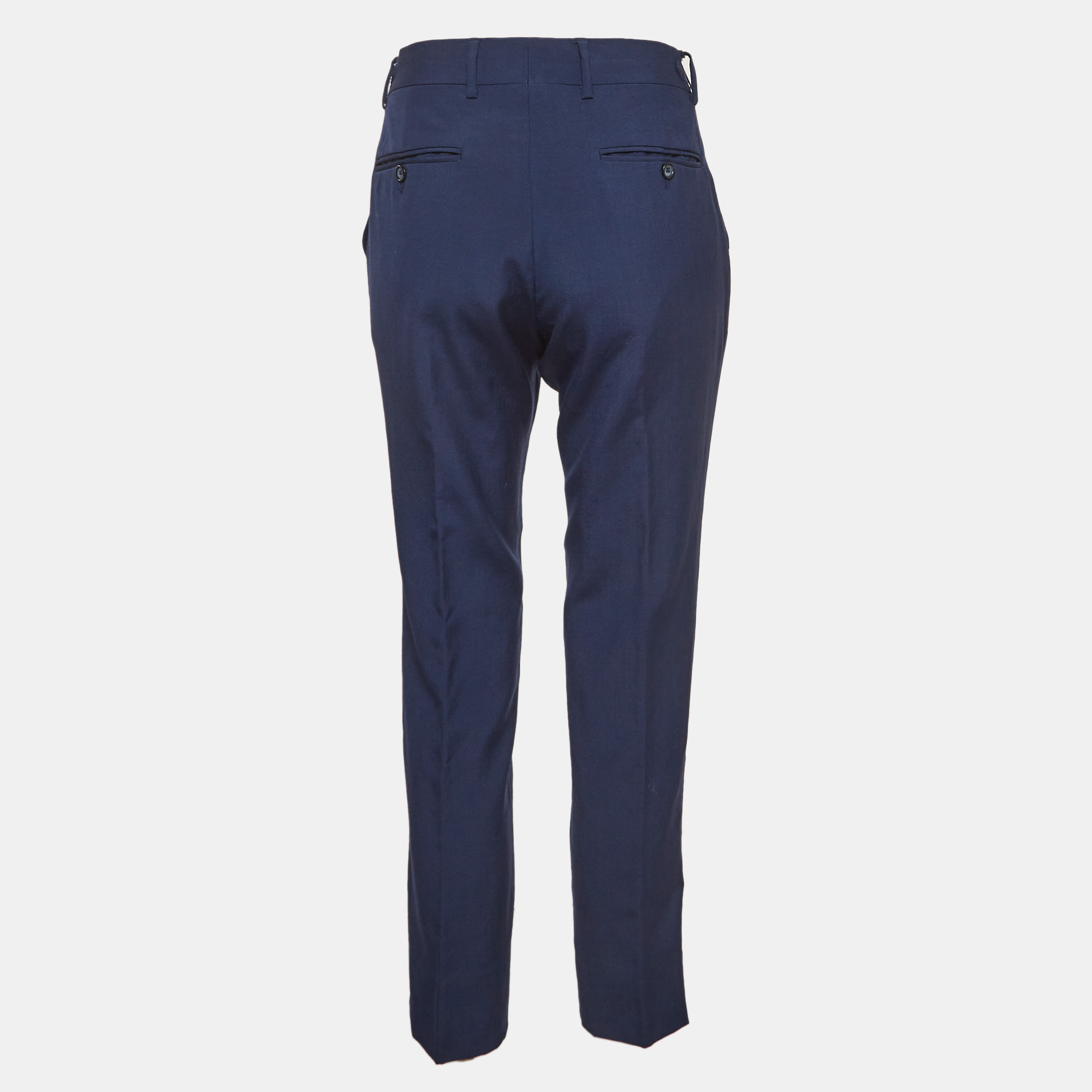 Dolce & Gabbana Blue Wool Regular Pants S