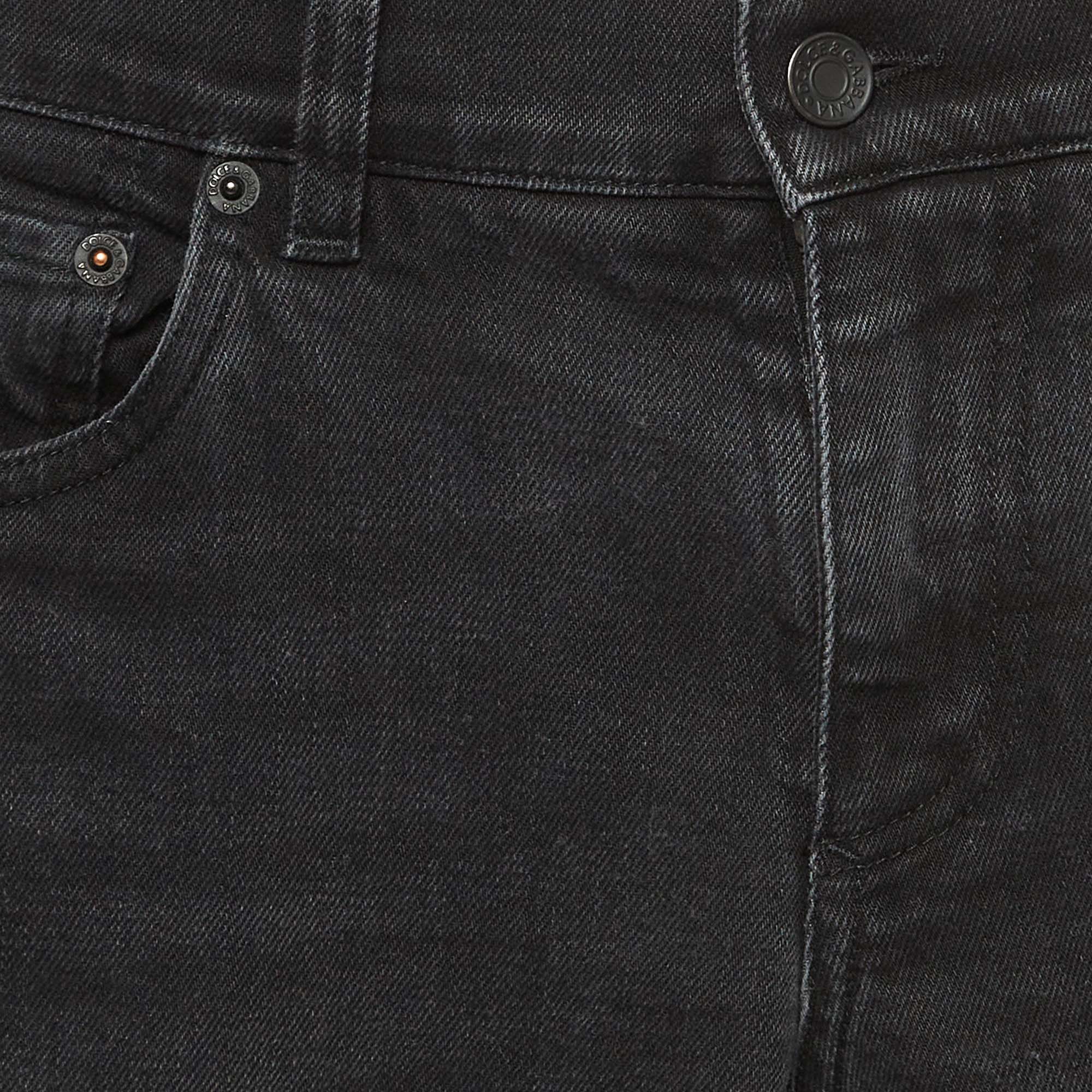 Dolce & Gabbana Black Denim Slim Fit Jeans S Waist 32